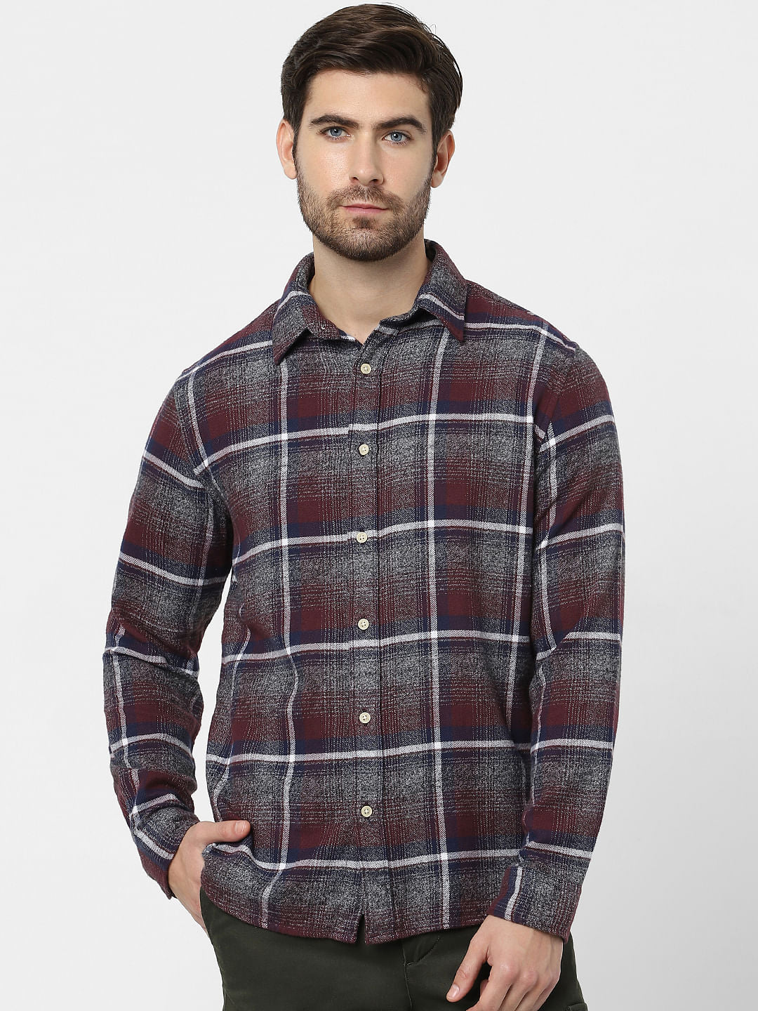 Red Check Organic Cotton Full Sleeves Shirt
