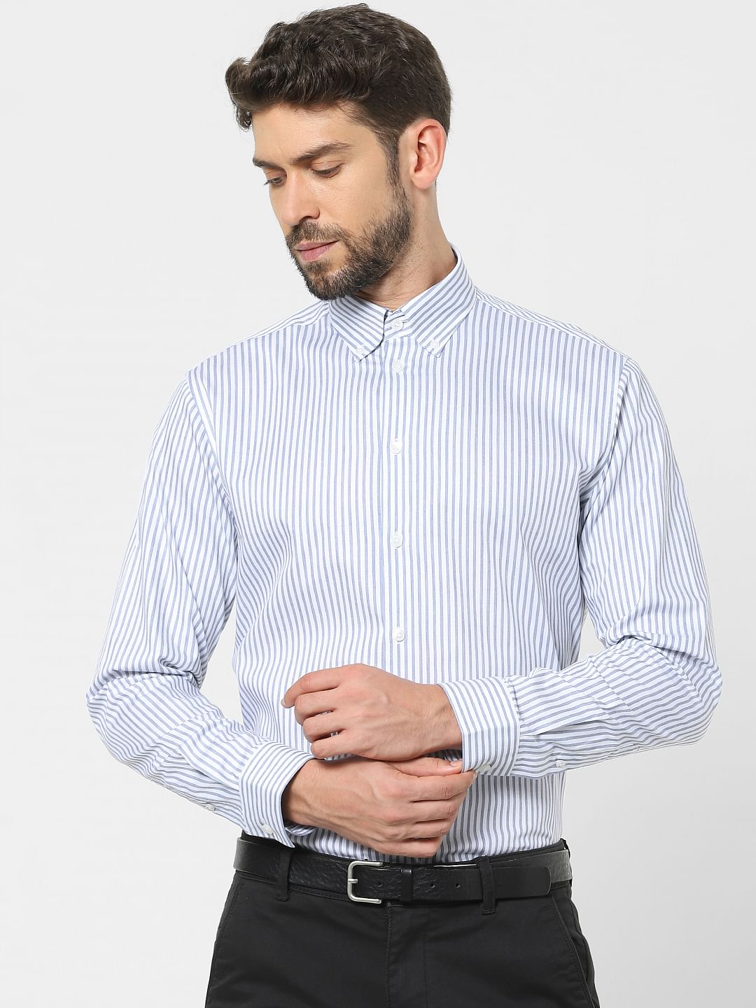 Blue Striped Organic Cotton Shirt