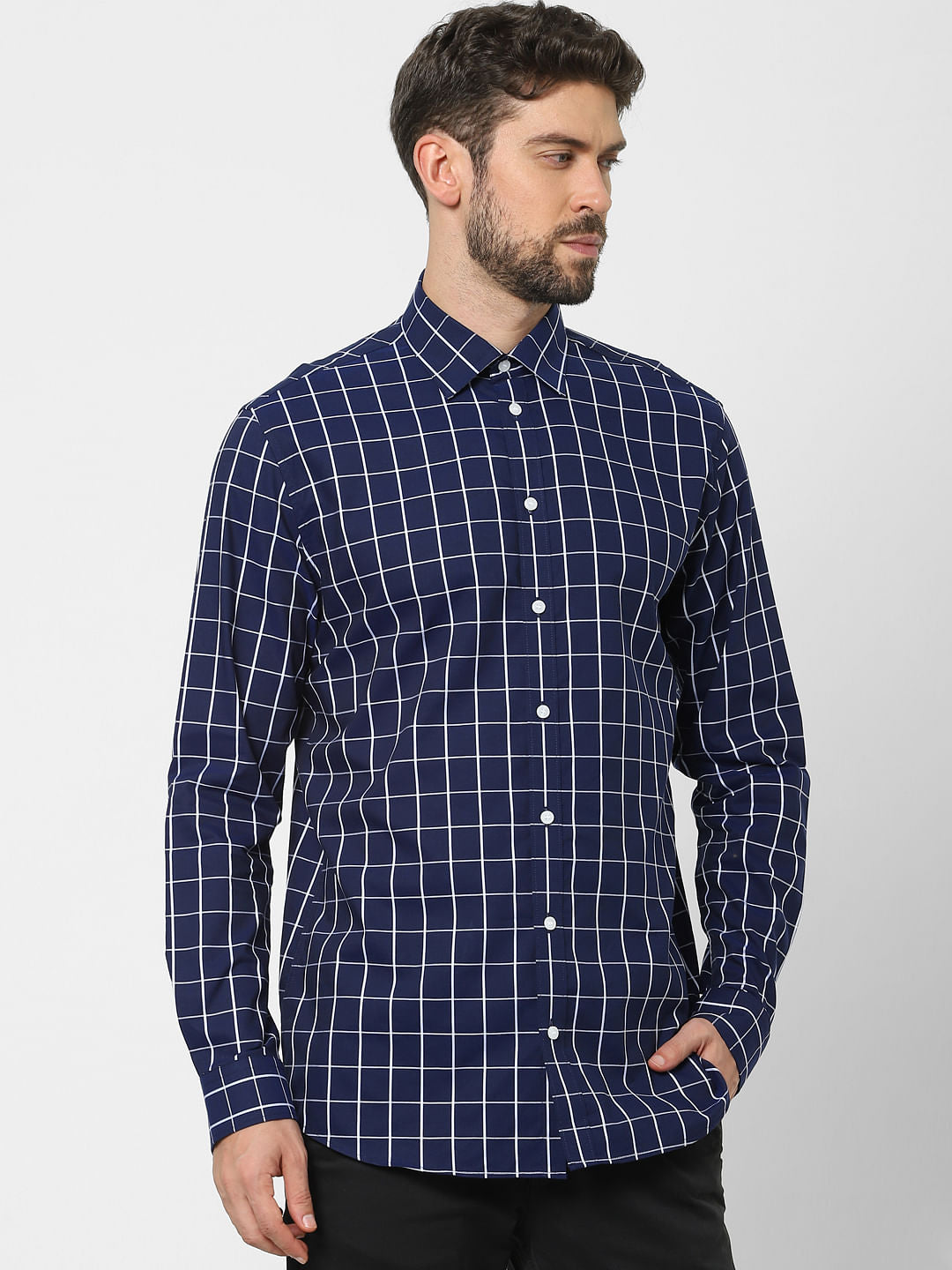 Blue Check Organic Cotton Full Sleeves Shirt