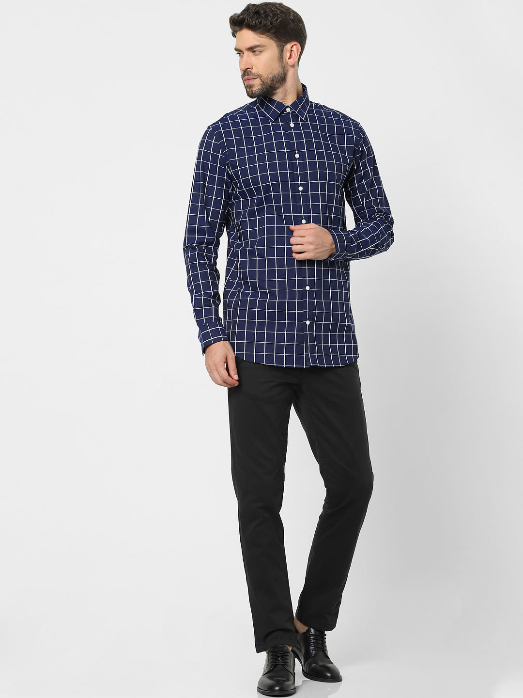 Blue Check Organic Cotton Full Sleeves Shirt