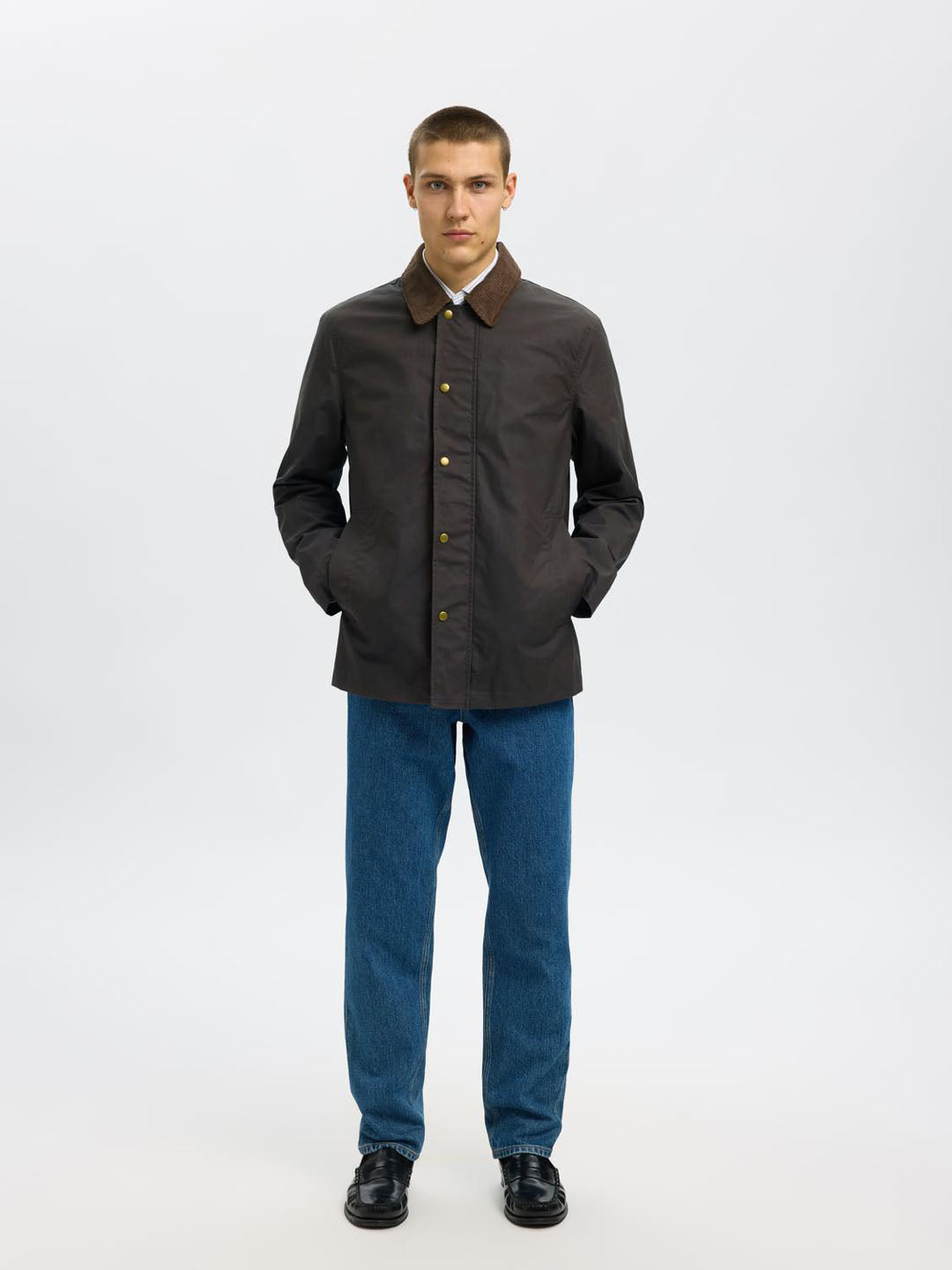 Dark Brown Waxed Cotton Jacket