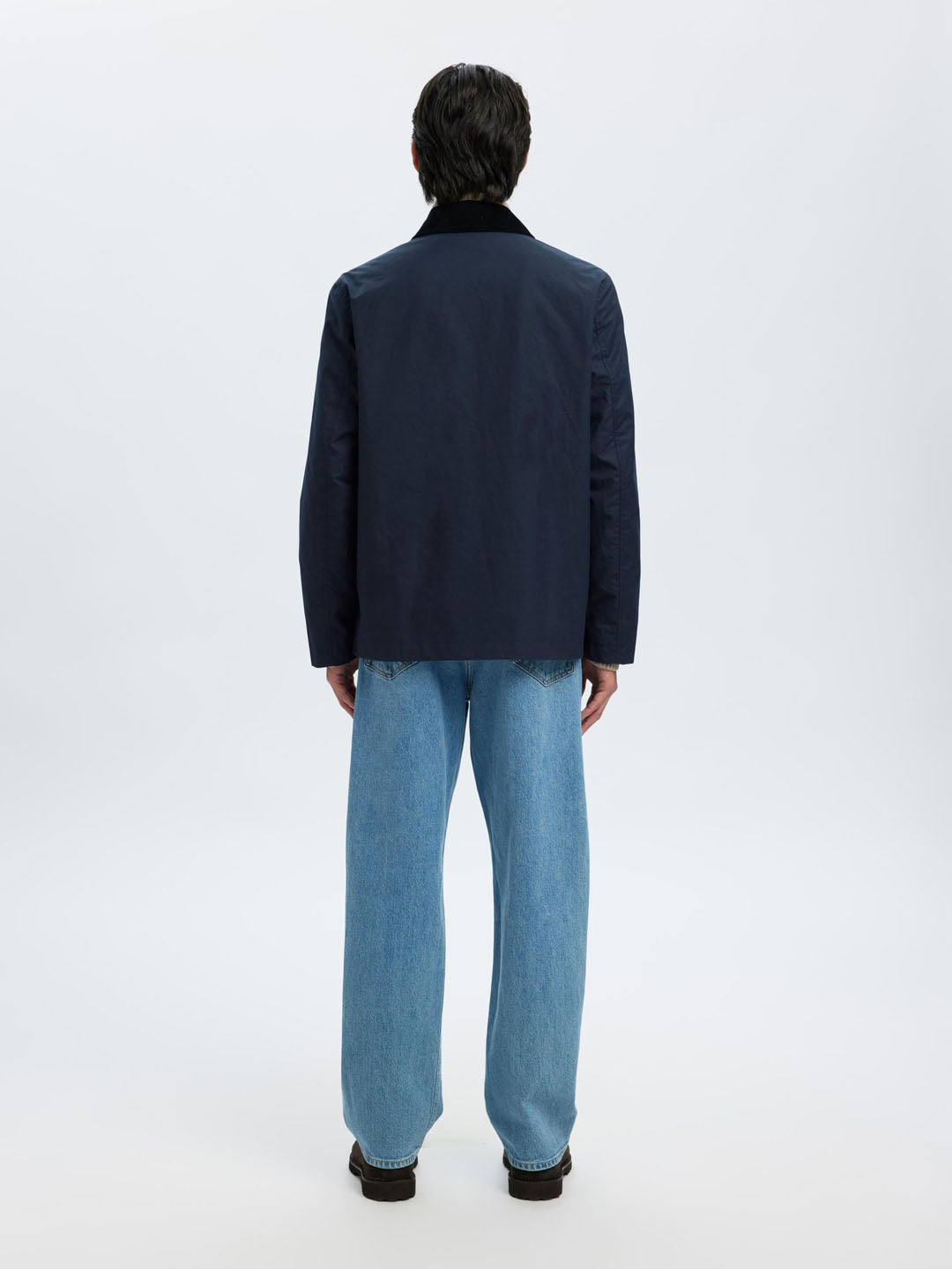 Dark Blue Waxed Cotton Jacket