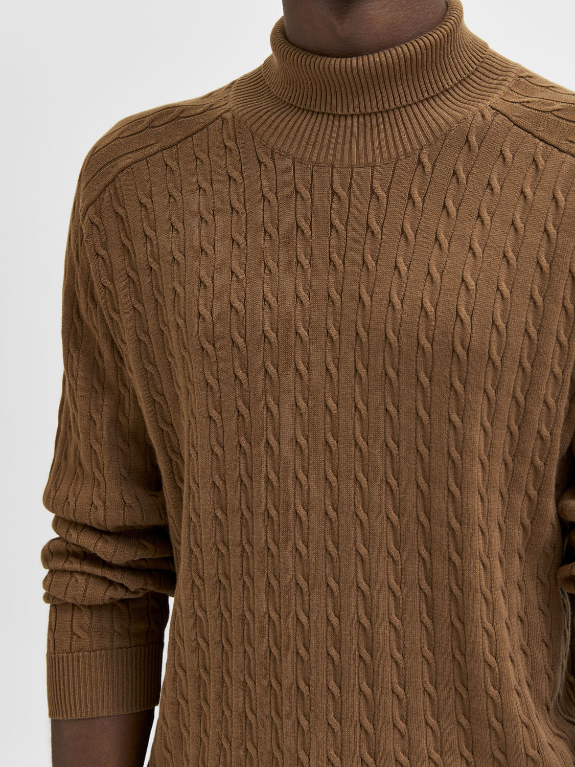 Brown Organic Cotton Textured Pullover