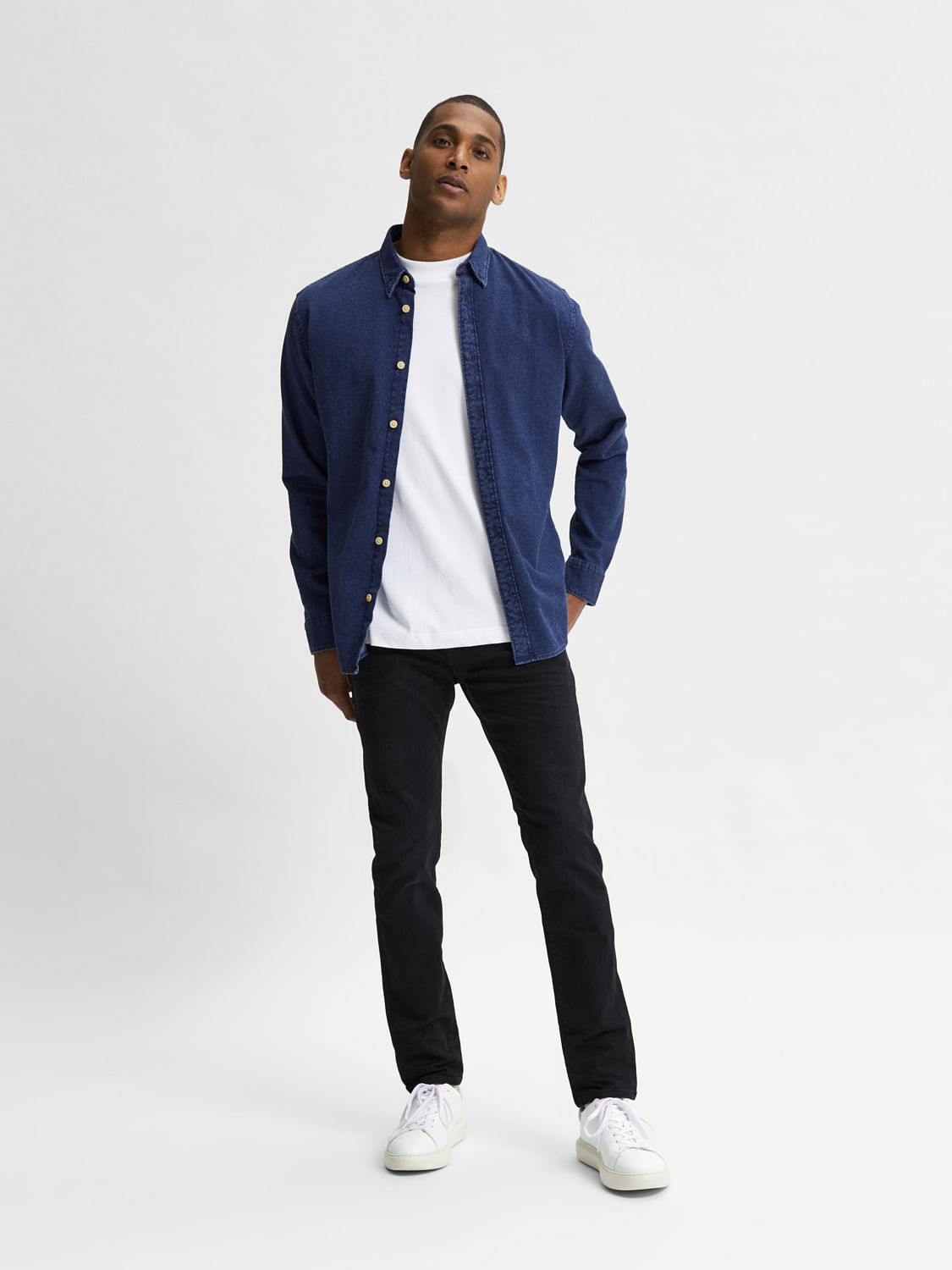 Black Organic Cotton Leon Slim Jeans