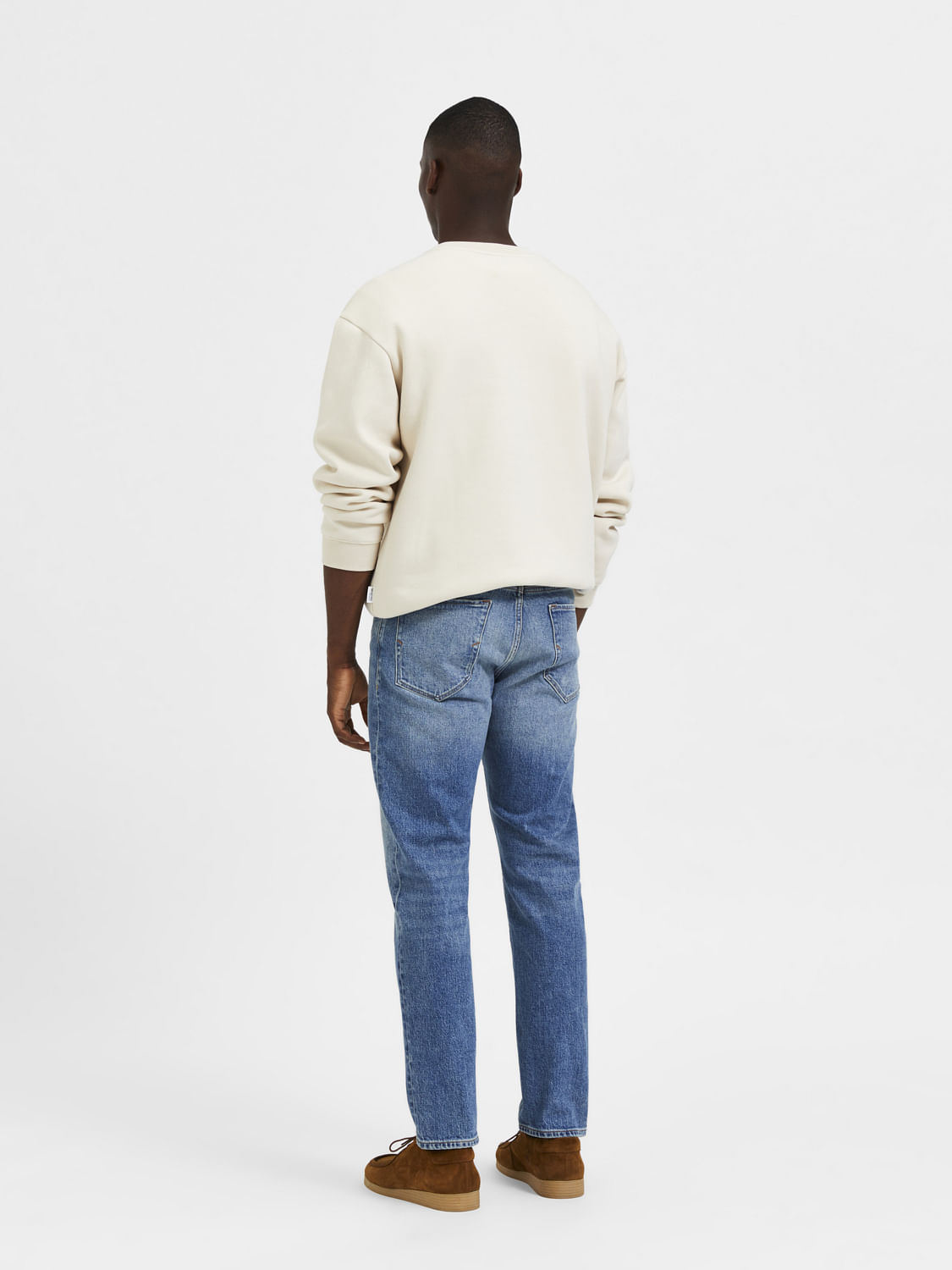Light Blue Mid Rise Scott Straight Fit Jeans
