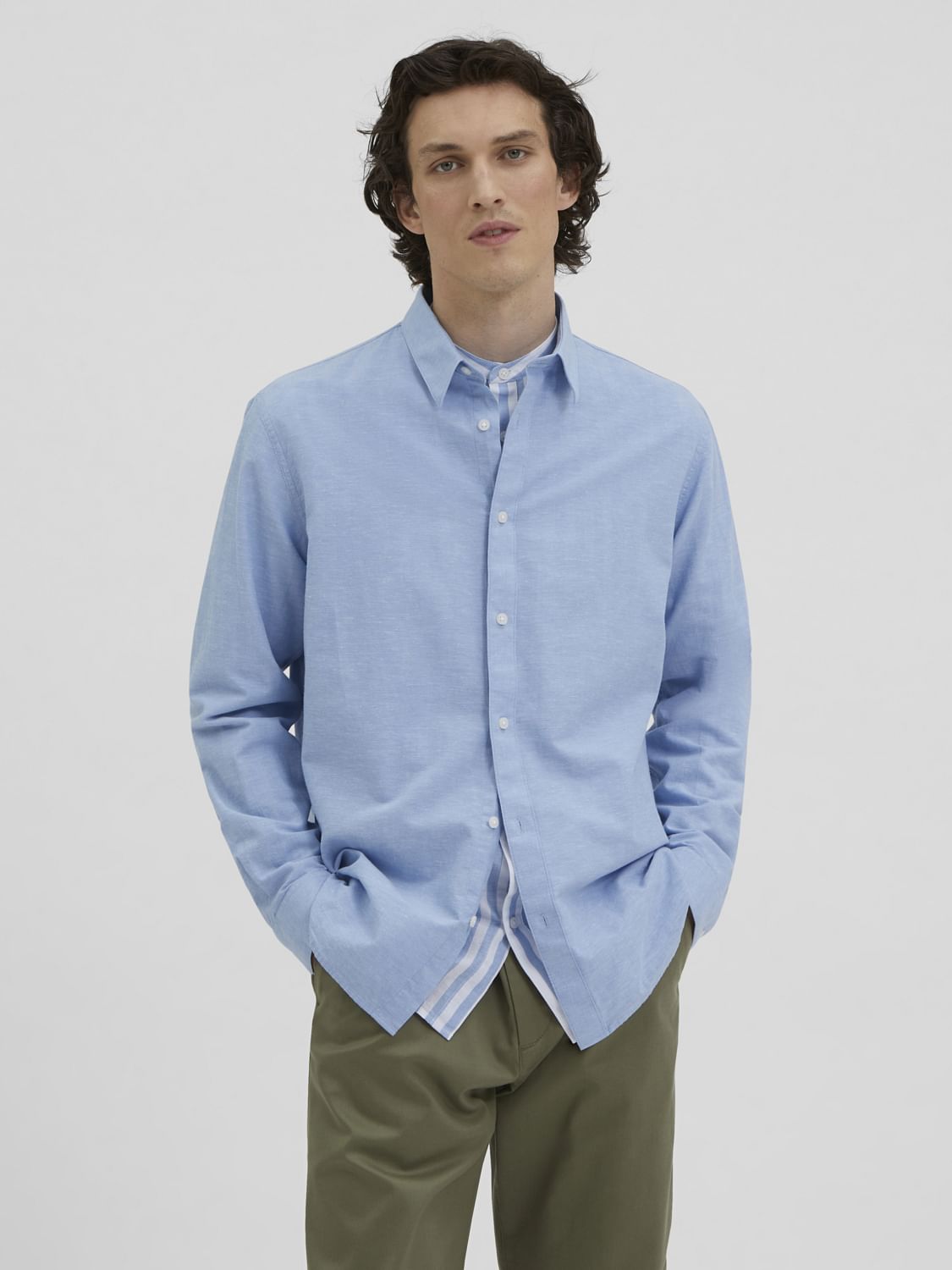 Blue Full Sleeves Shirt