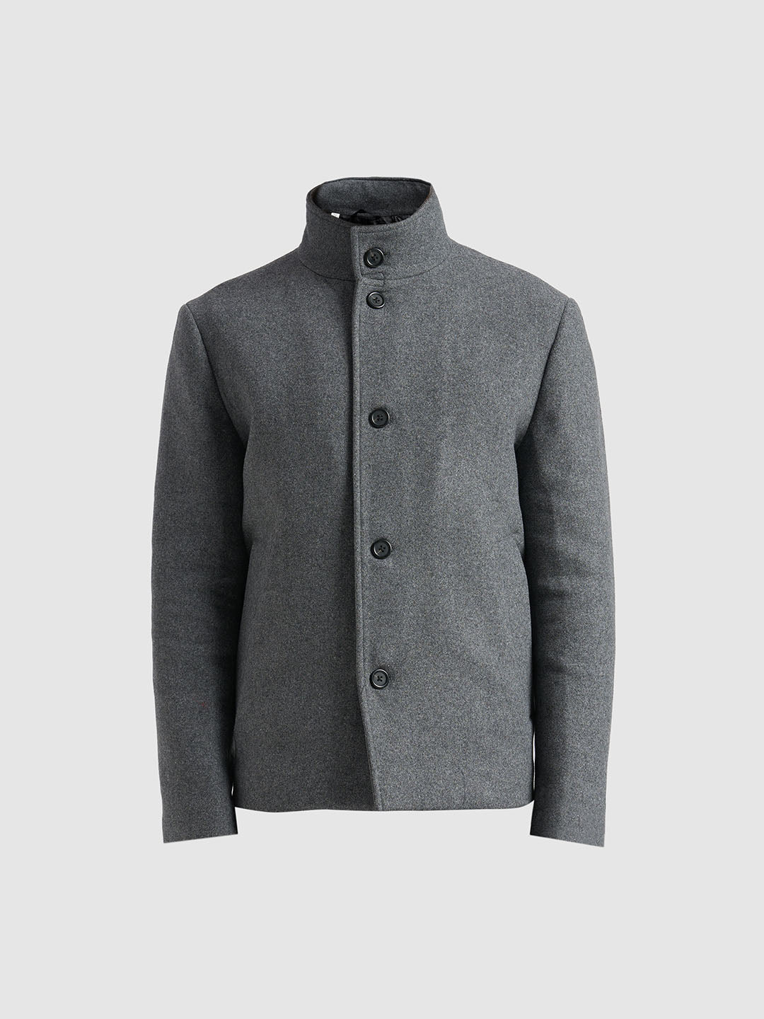 Grey Wool Blend Jacket