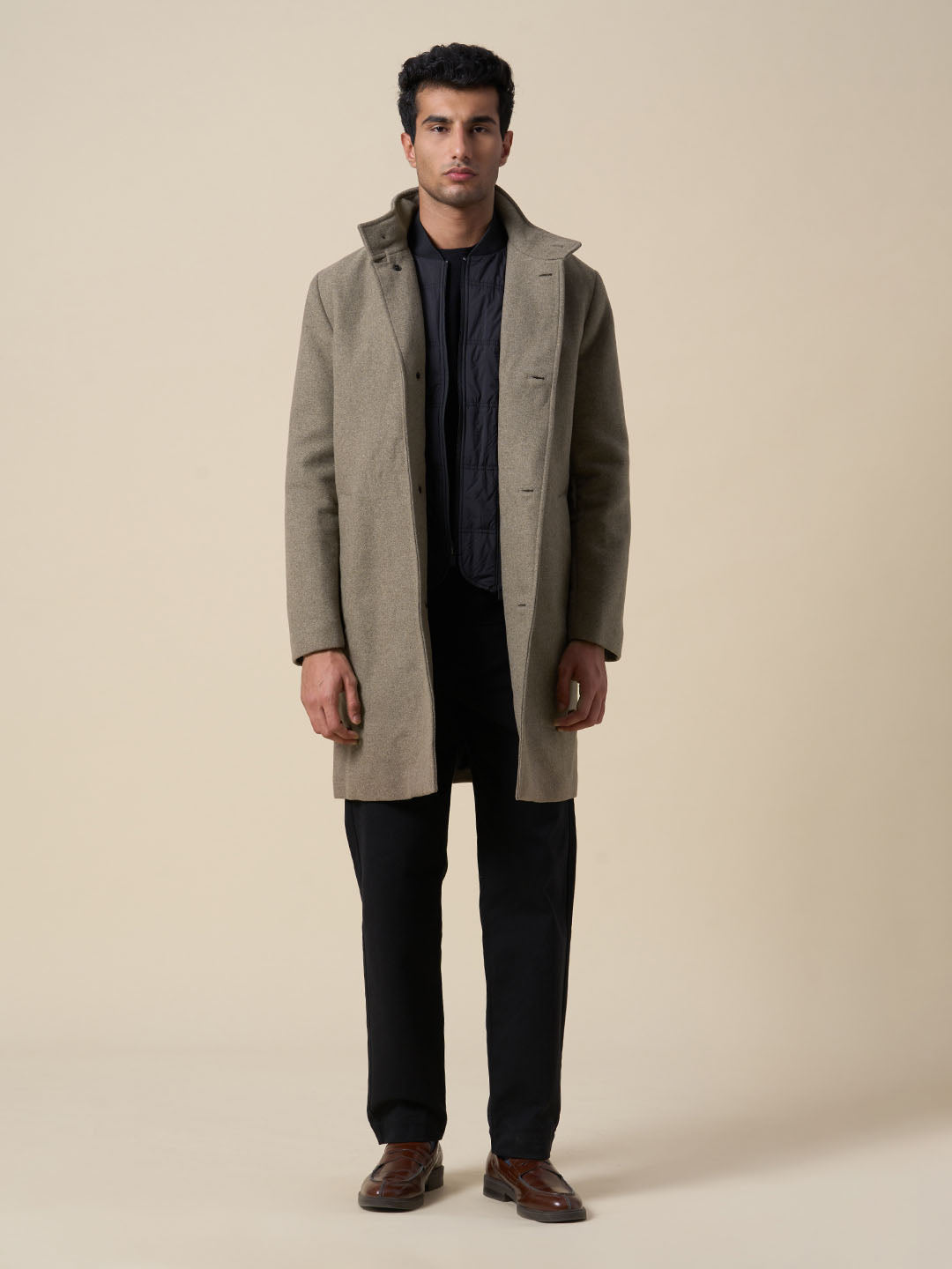 Long Wool Blend Coat