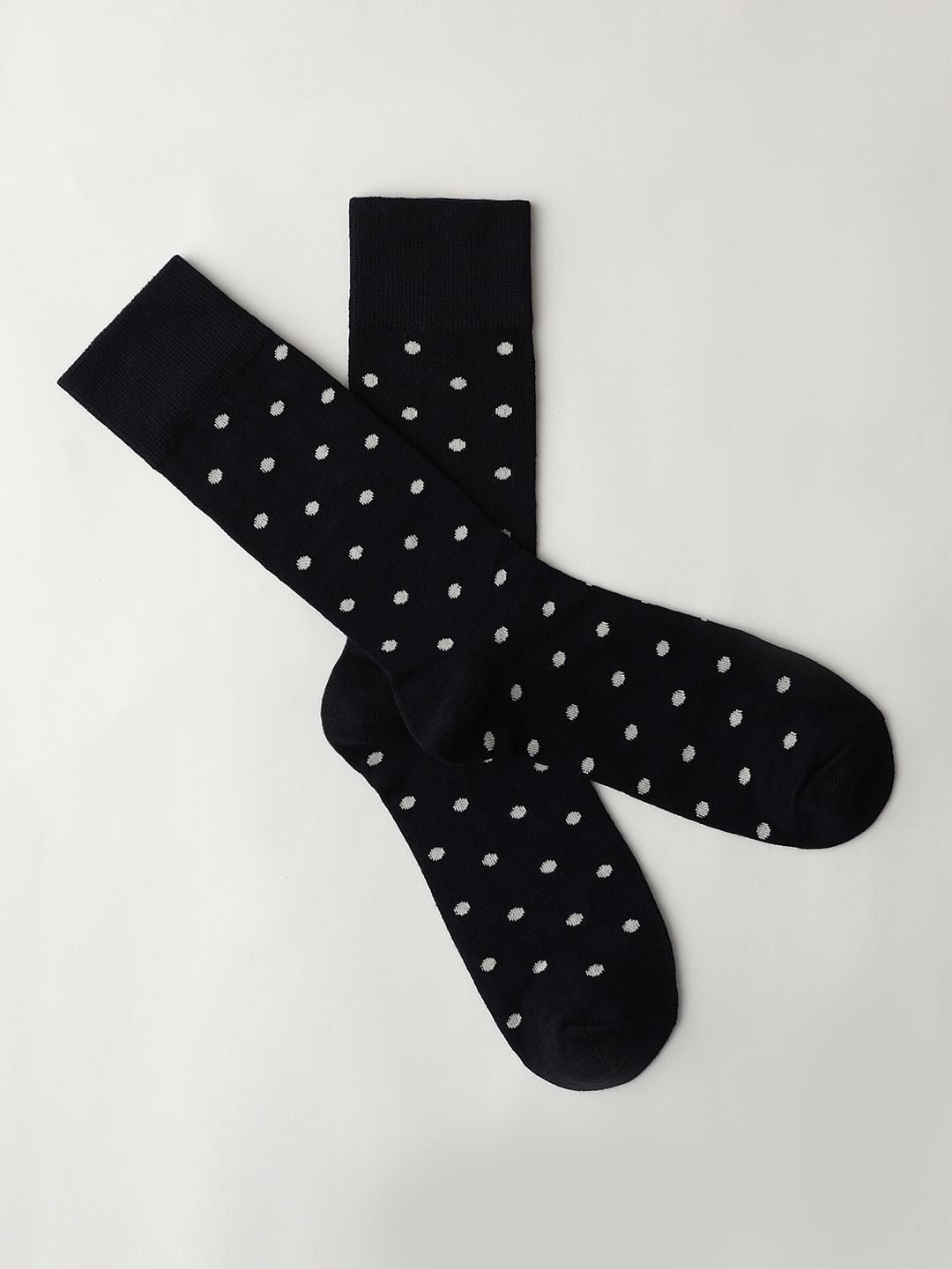 Navy Blue Dotted Socks