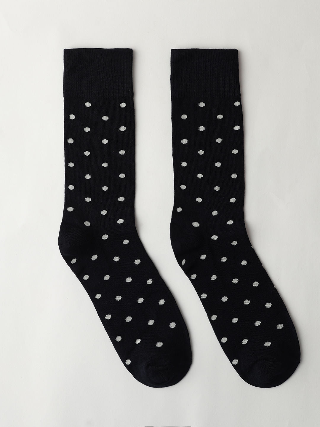 Navy Blue Dotted Socks