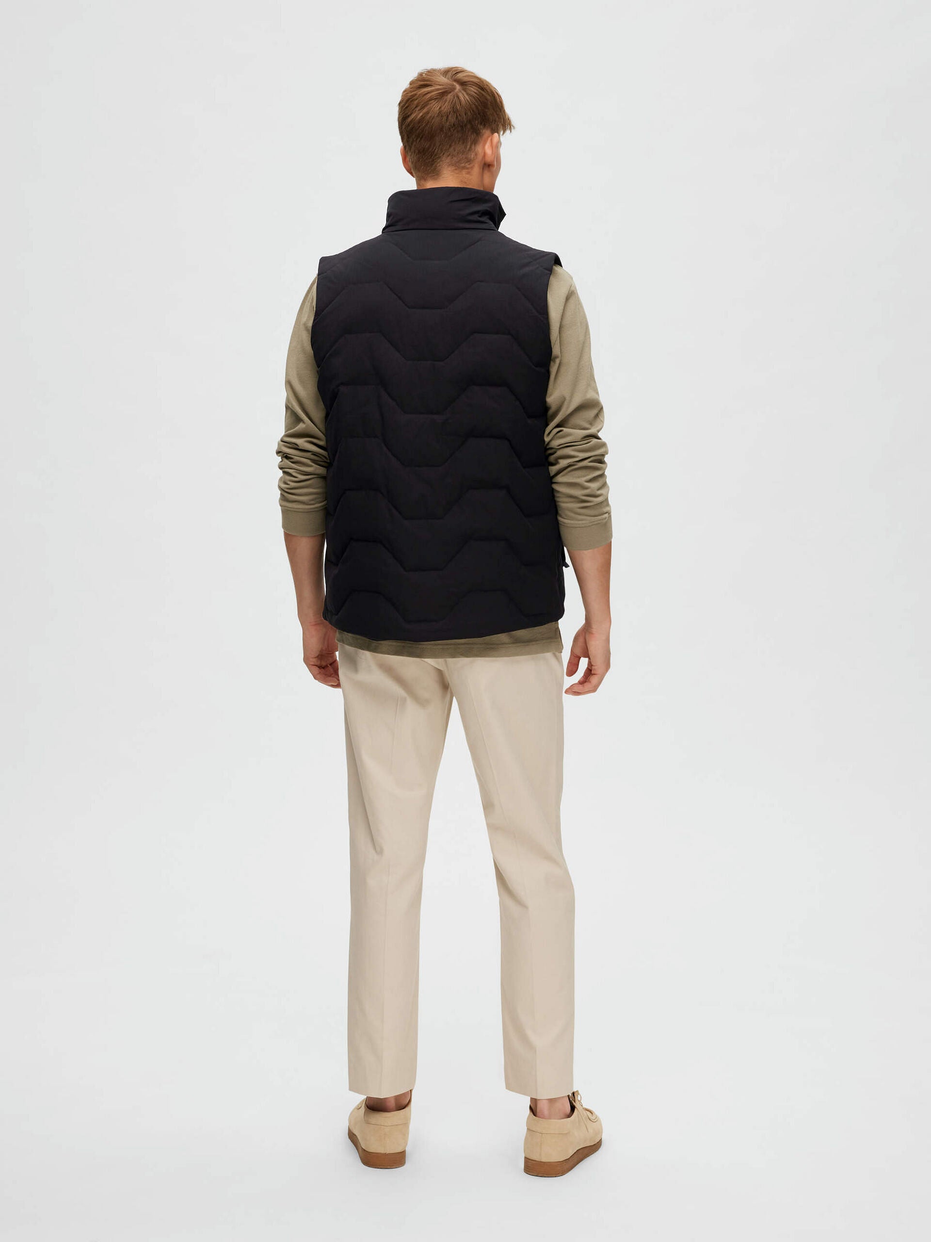 Black Quilted Gilet Vest