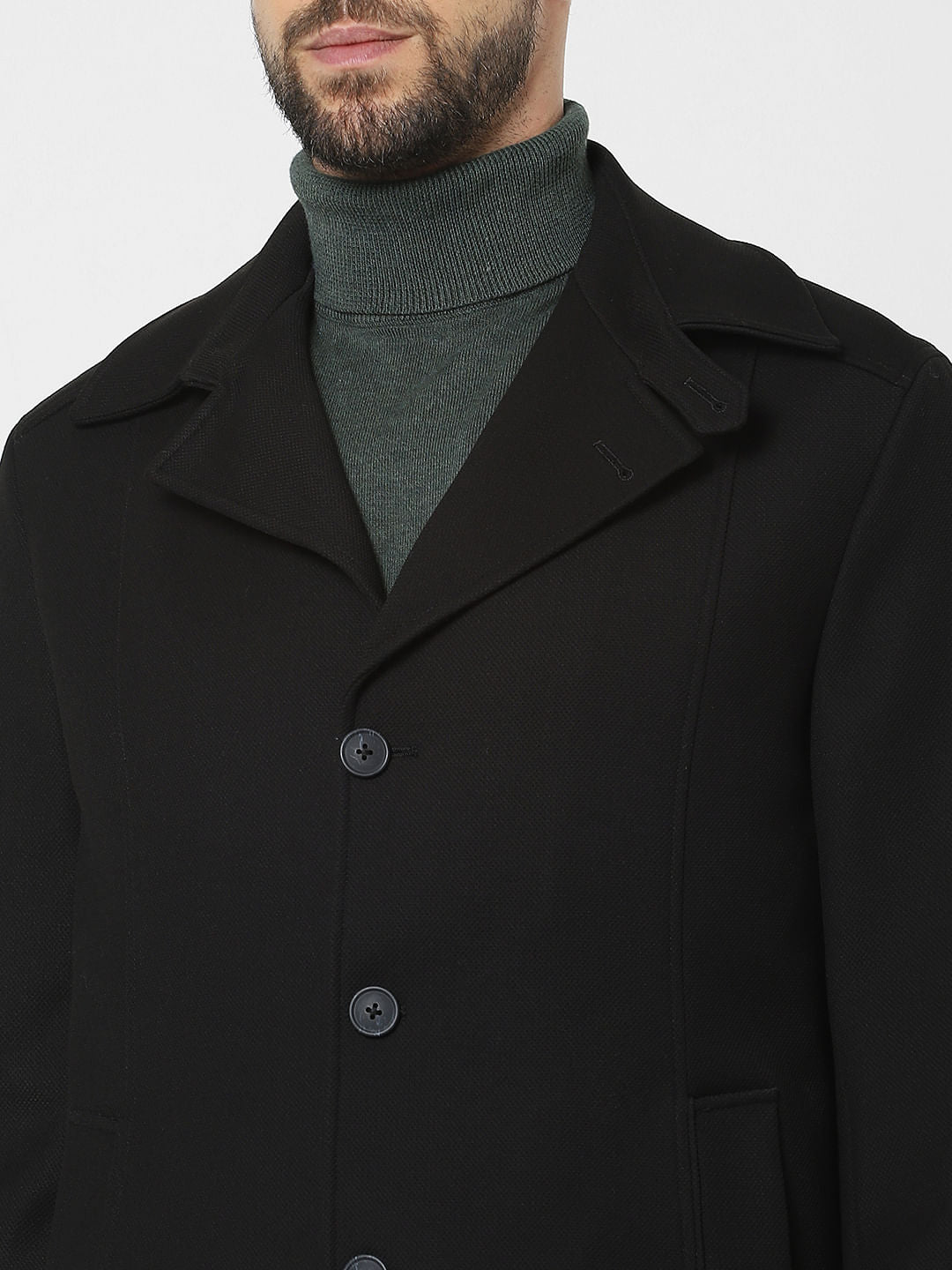 Black Solid Coat
