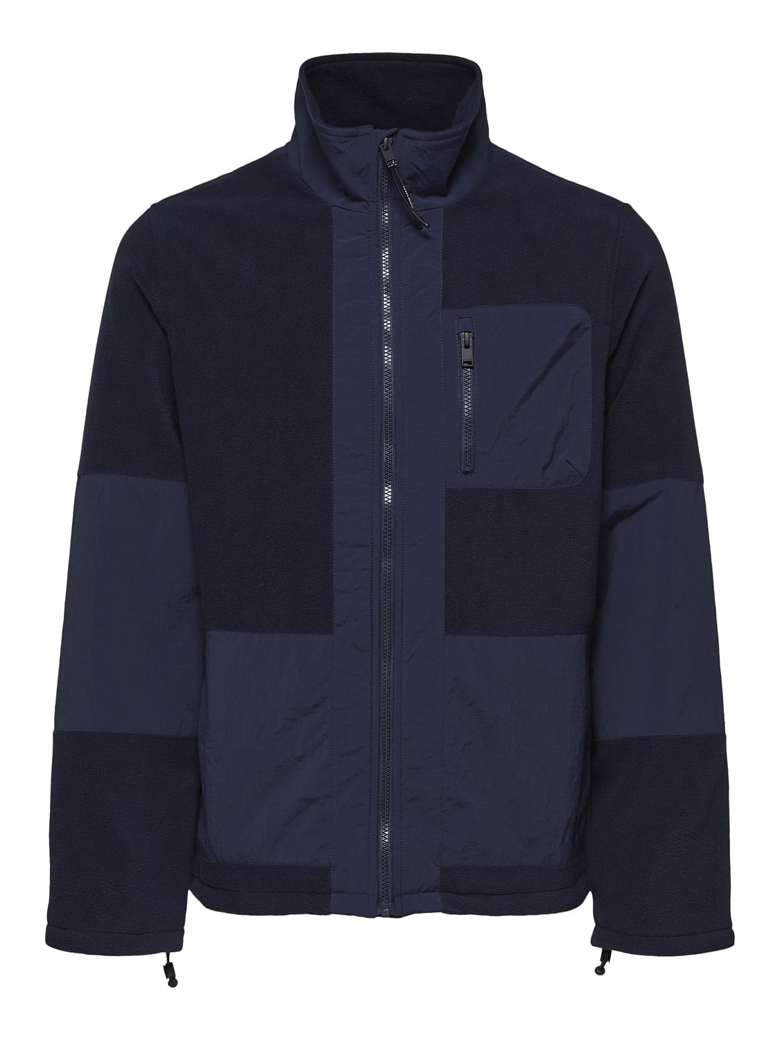 Navy Blue Zip Up Fleece Jacket