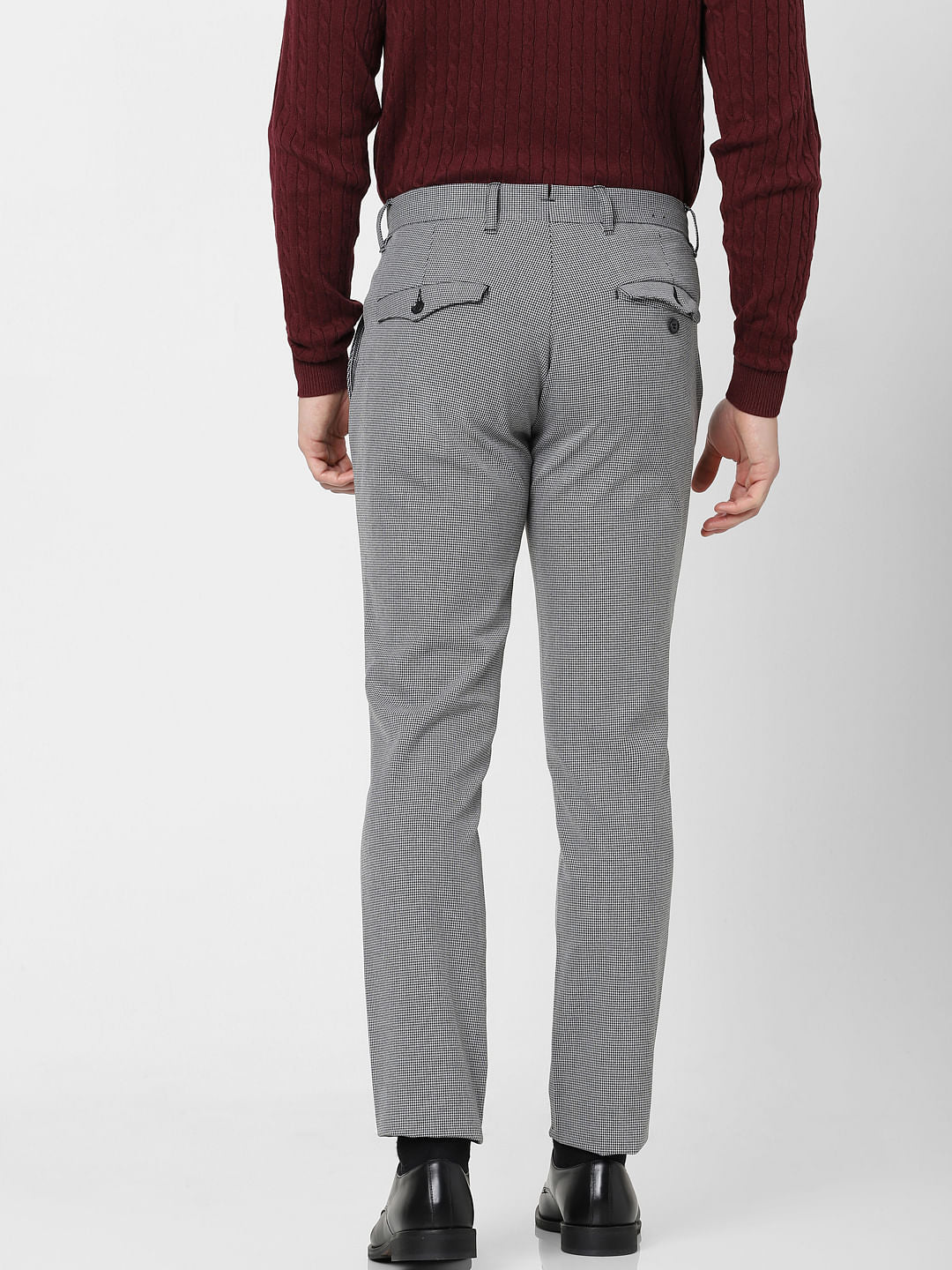 Light Grey Solid Trousers