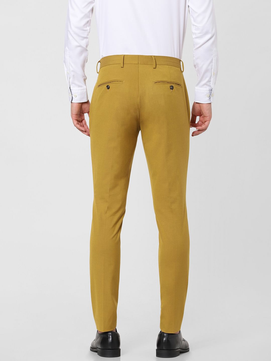 Mustard Slim Fit Suit Trousers
