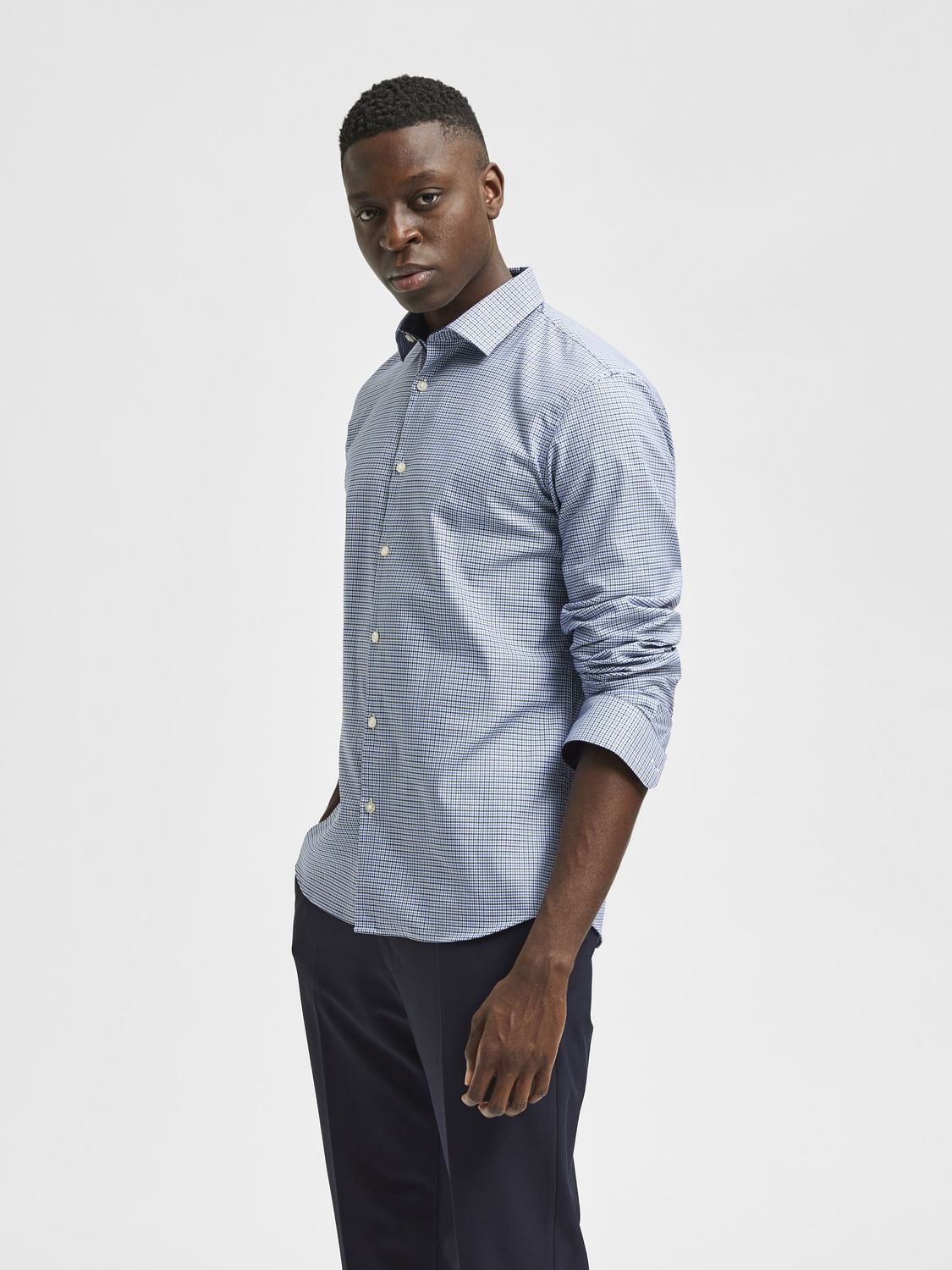 Blue Check Full Sleeves Shirt