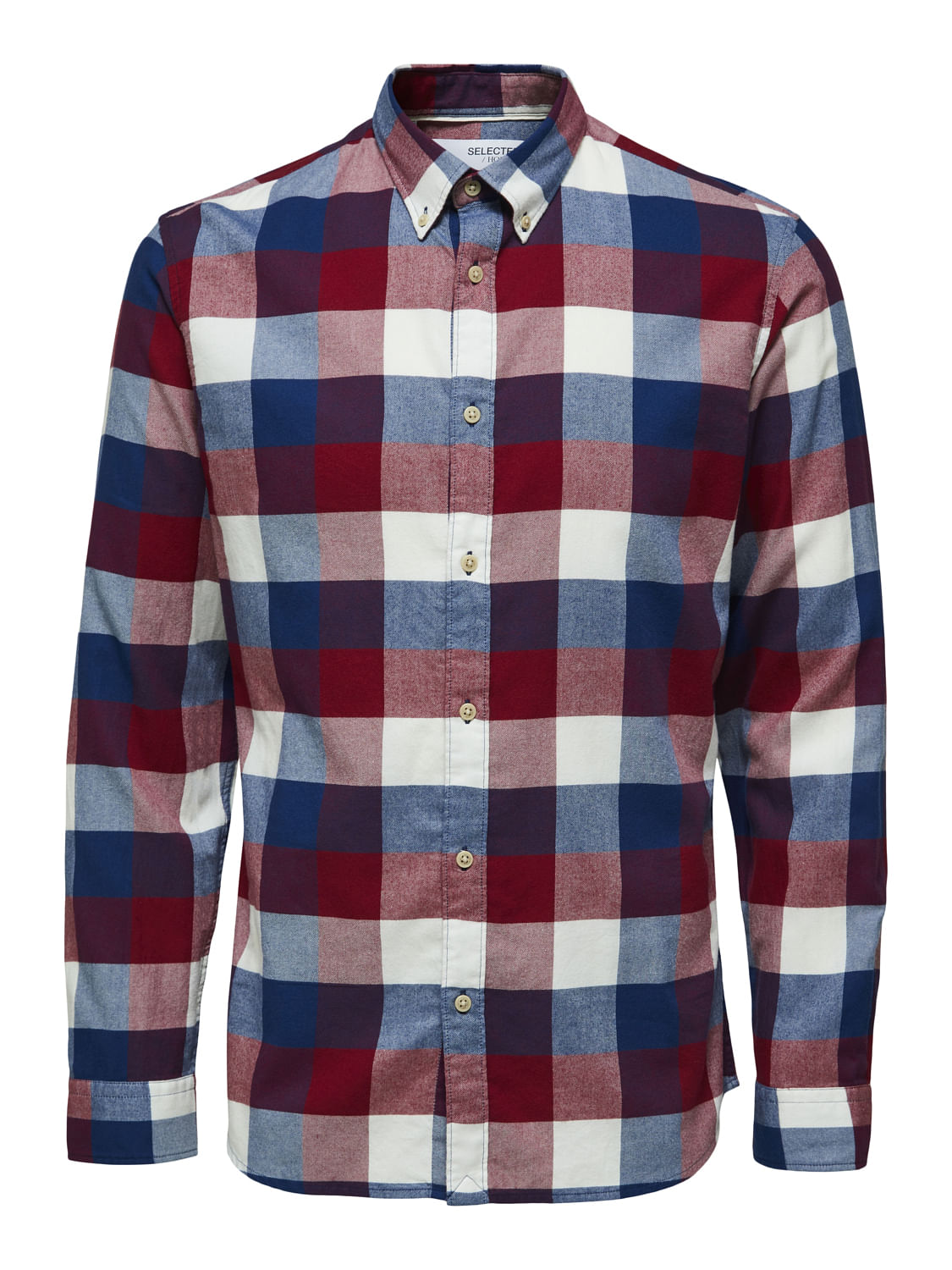 Red Flannel Checked Full Sleeves Shirt