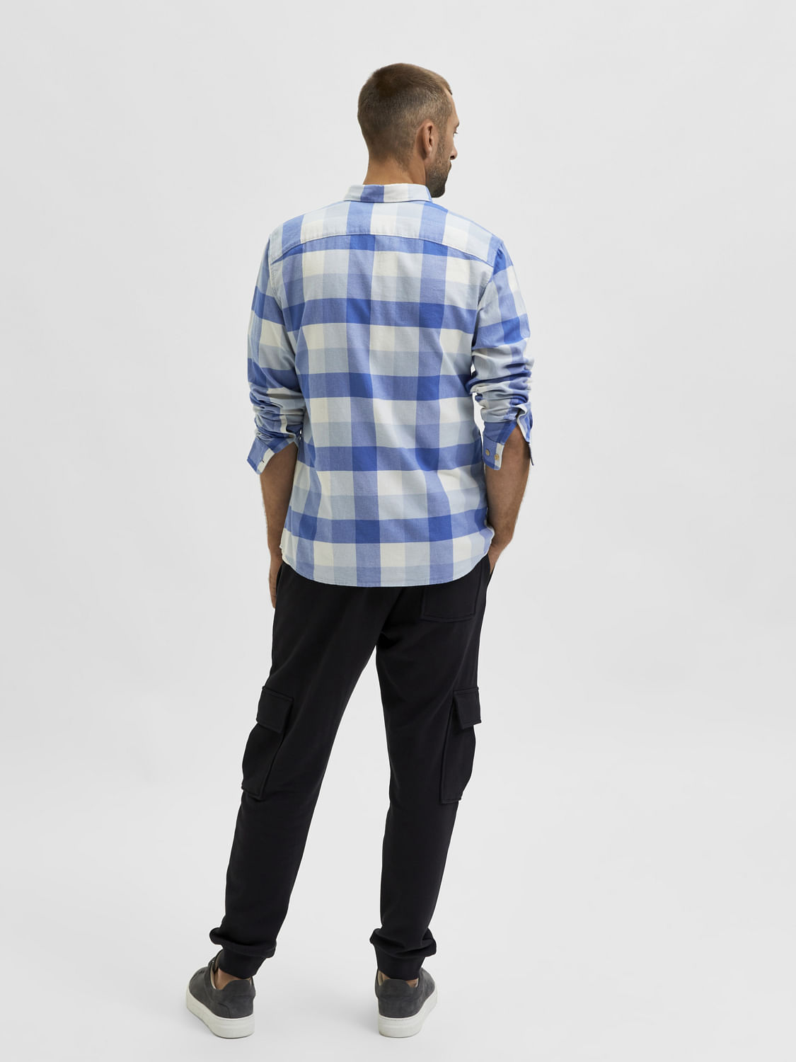 Blue Flannel Checked Full Sleeves Shirt