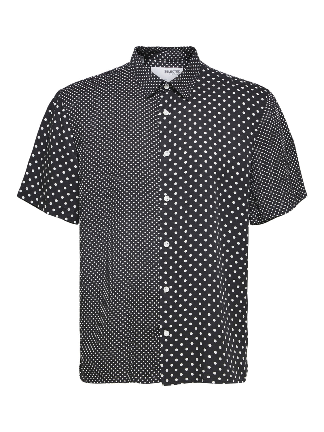 Black Dotted Half Sleeves Shirt