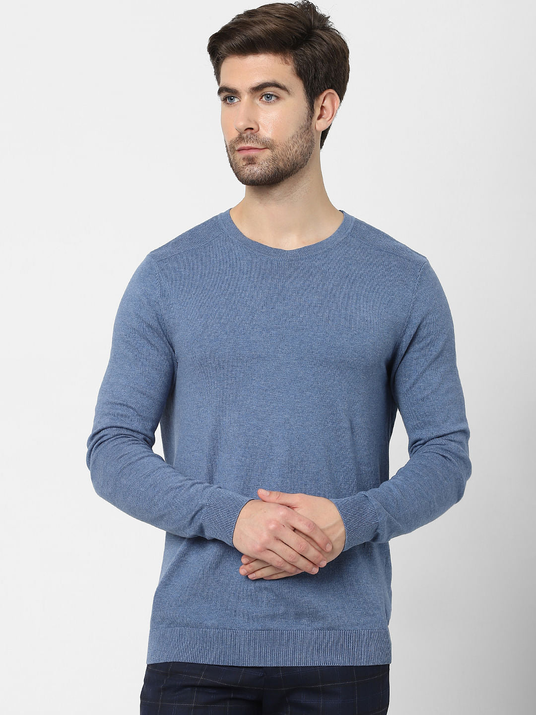Blue Cotton Pullover
