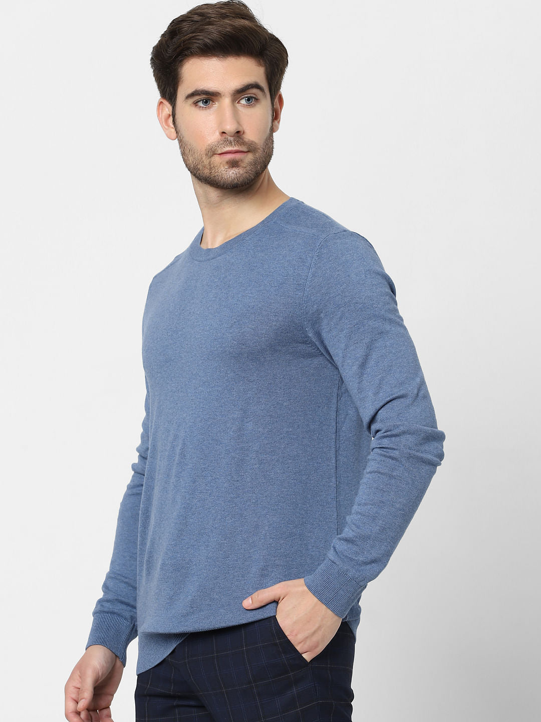Blue Cotton Pullover