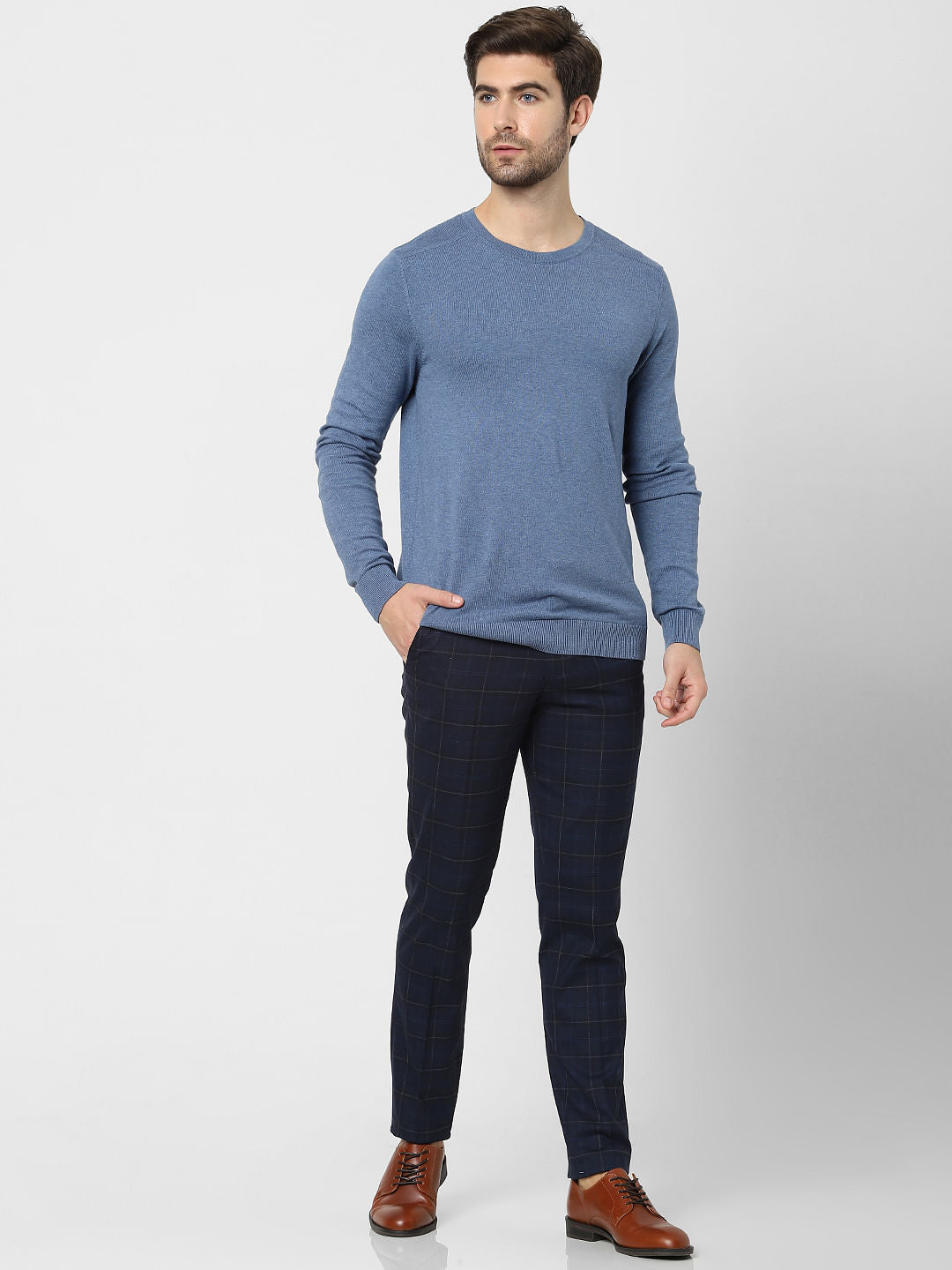 Blue Cotton Pullover
