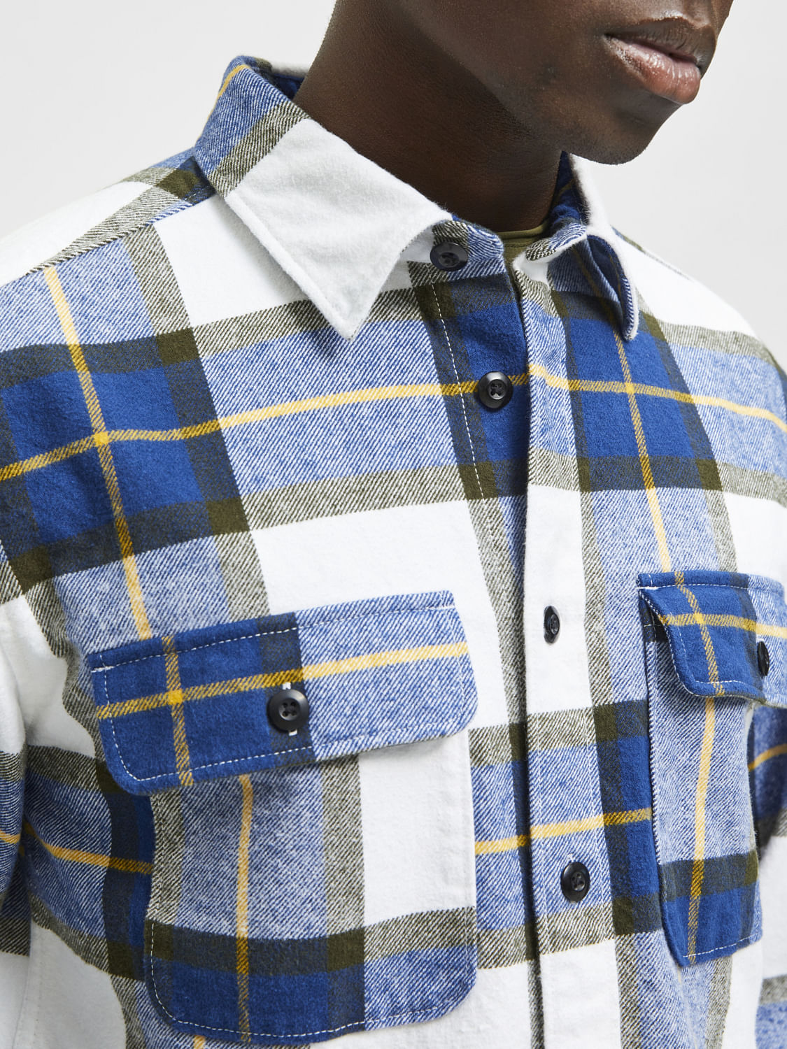 Blue & White Checks Overshirt