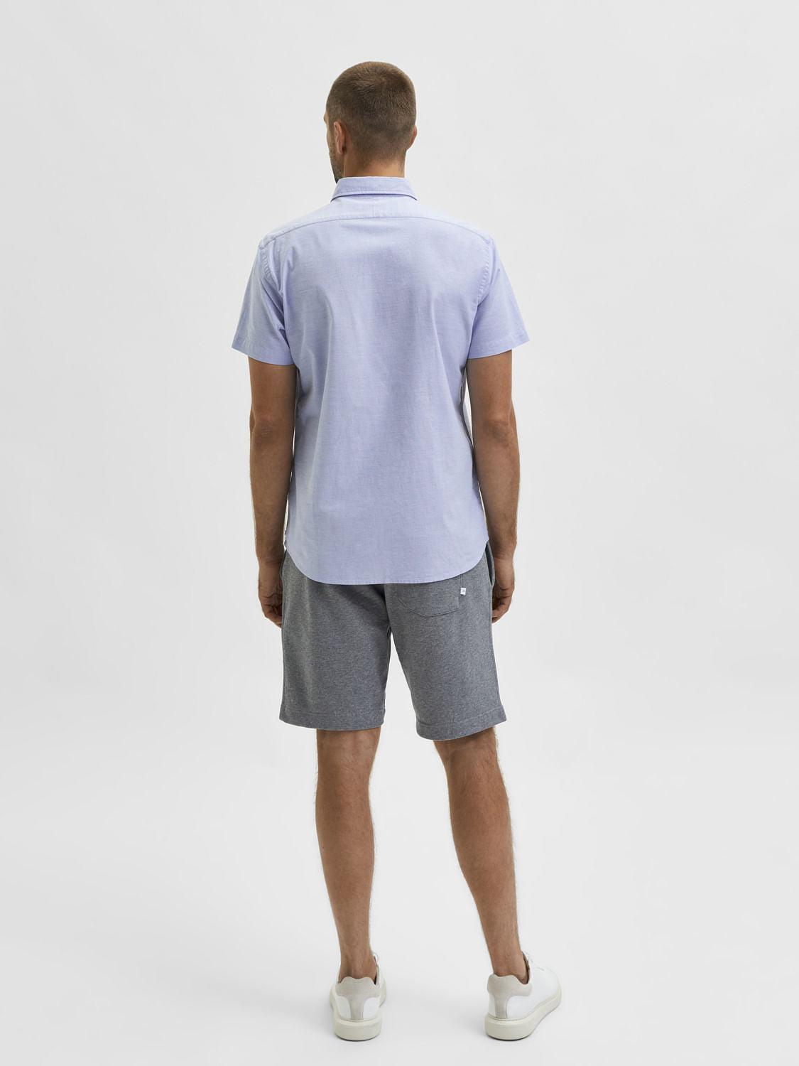 Blue Organic Cotton Half Sleeves Shirt