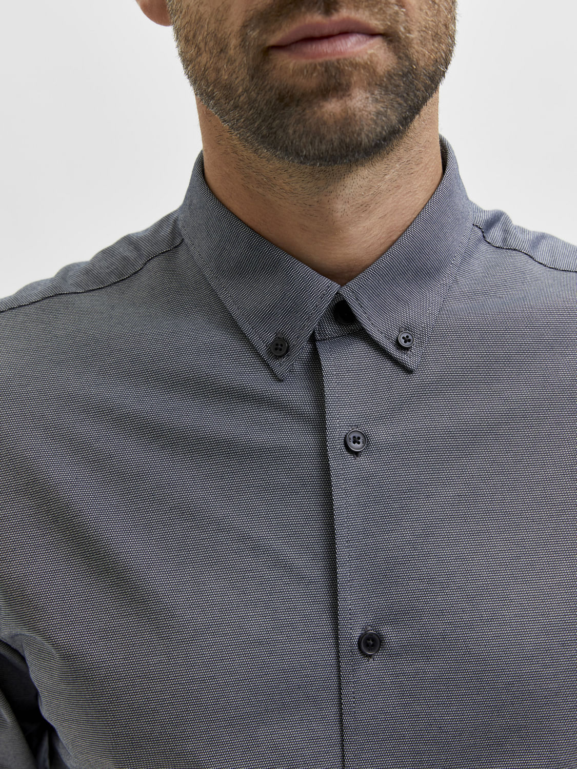 Blue Button Down Full Sleeves Shirt