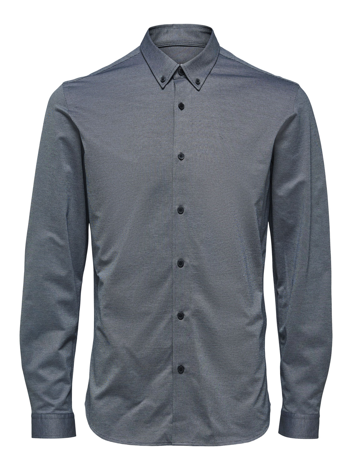 Blue Button Down Full Sleeves Shirt