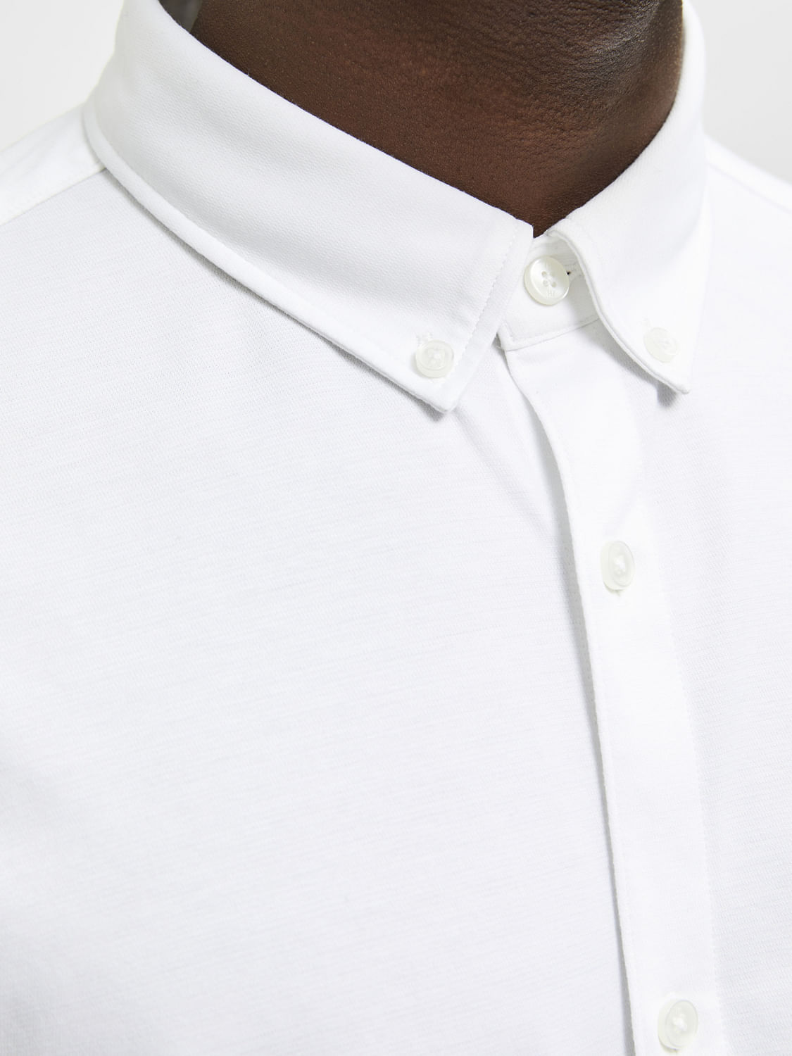 White Button Down Full Sleeves Shirt