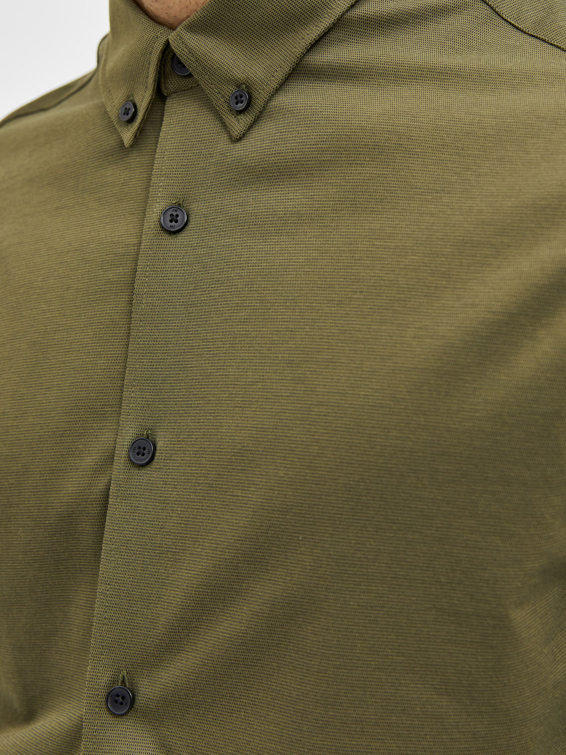 Green Button Down Full Sleeves Shirt