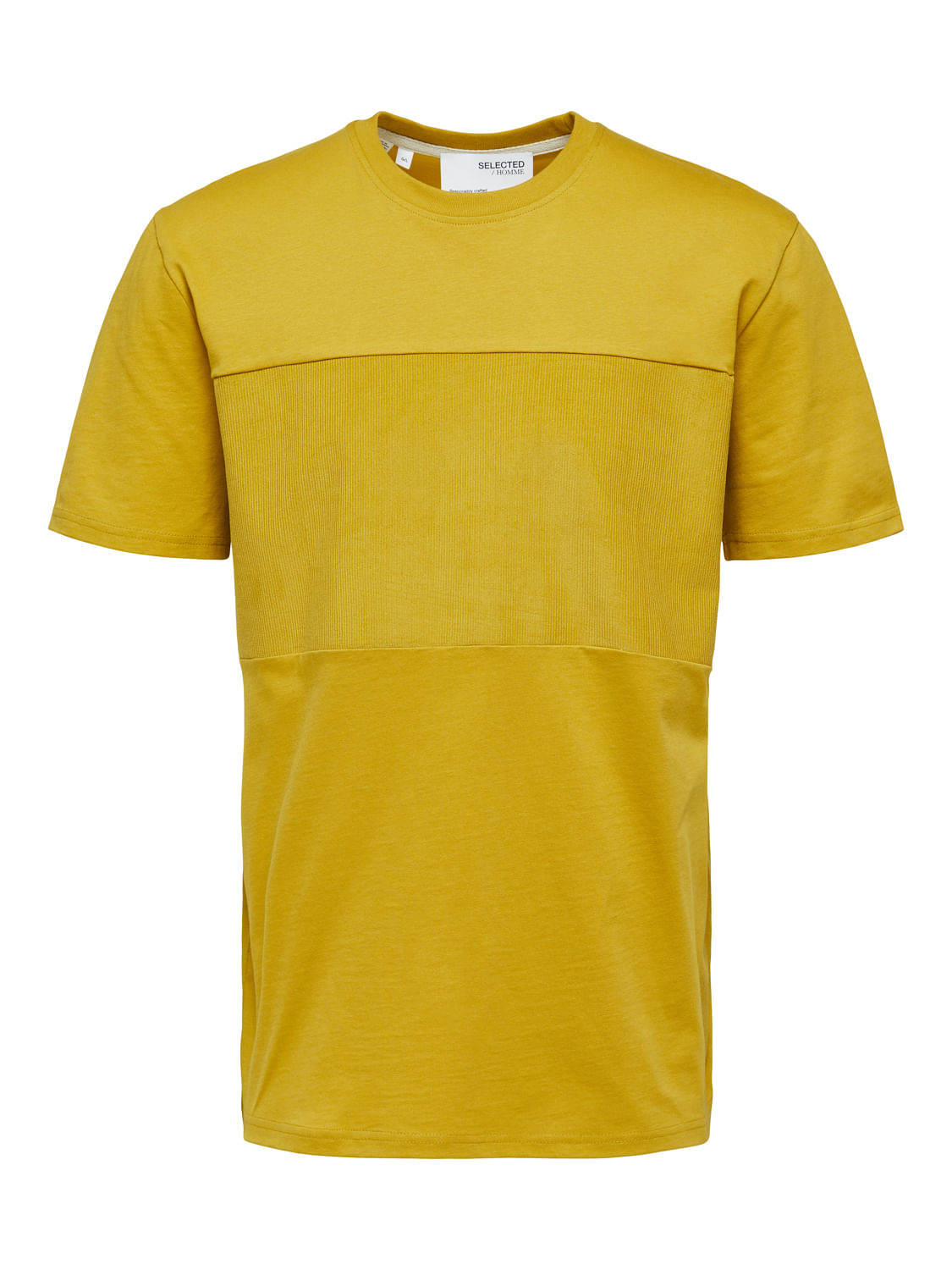 Yellow Organic Cotton Crew Neck T-Shirt