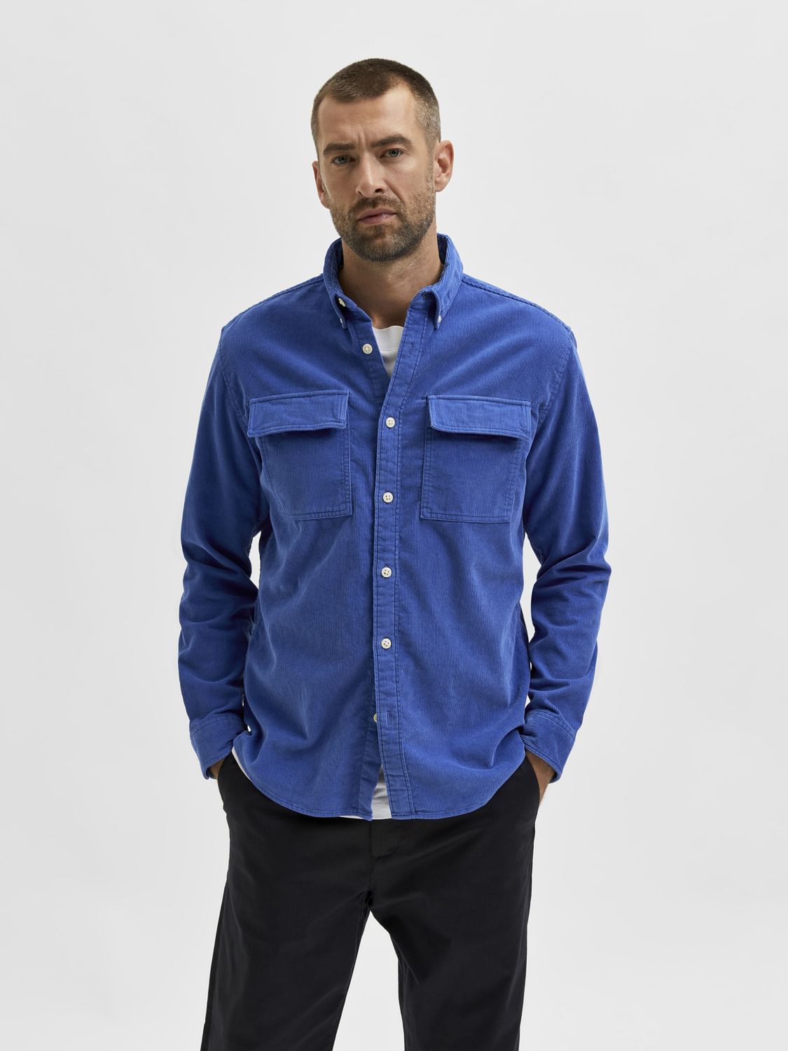 Blue Corduroy Shirt