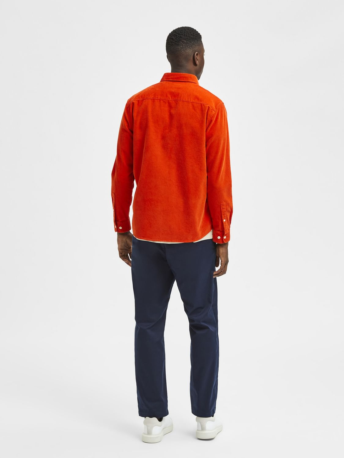 Orange Corduroy Shirt
