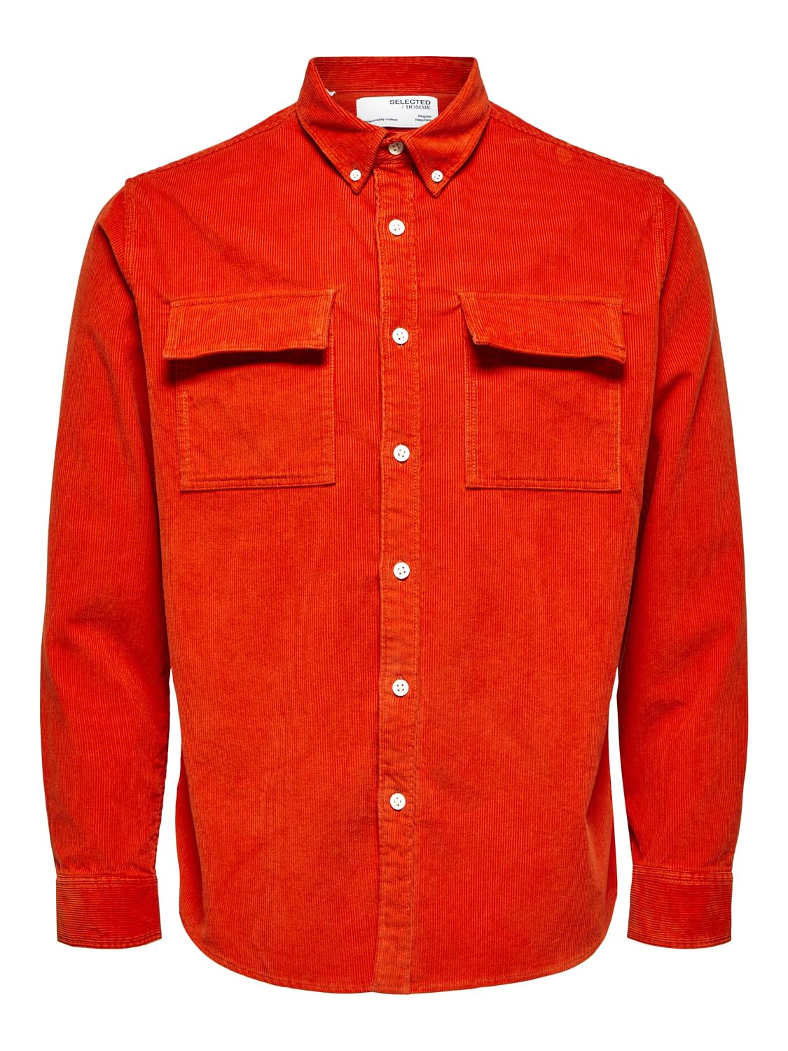 Orange Corduroy Shirt