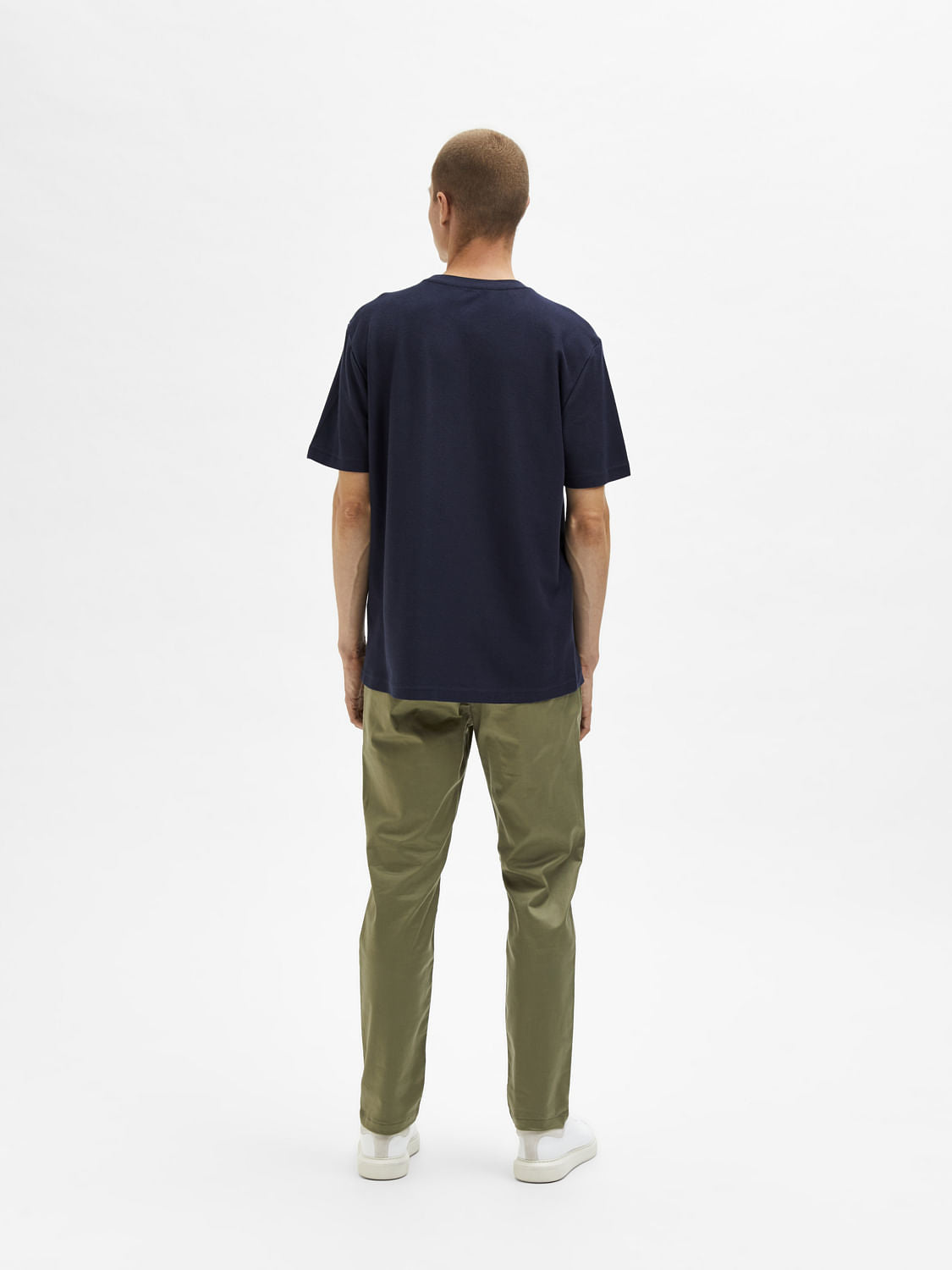 Blue Logo Print Crew Neck T-Shirt
