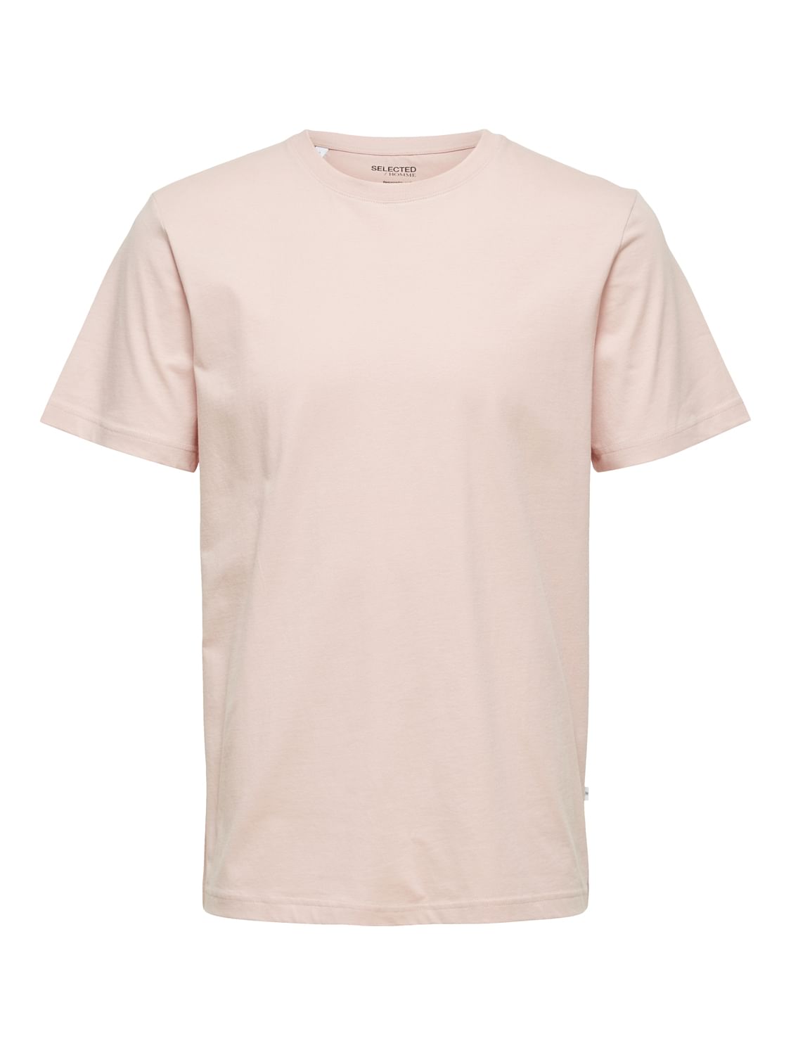 Pink Organic Cotton Crew Neck T-Shirt