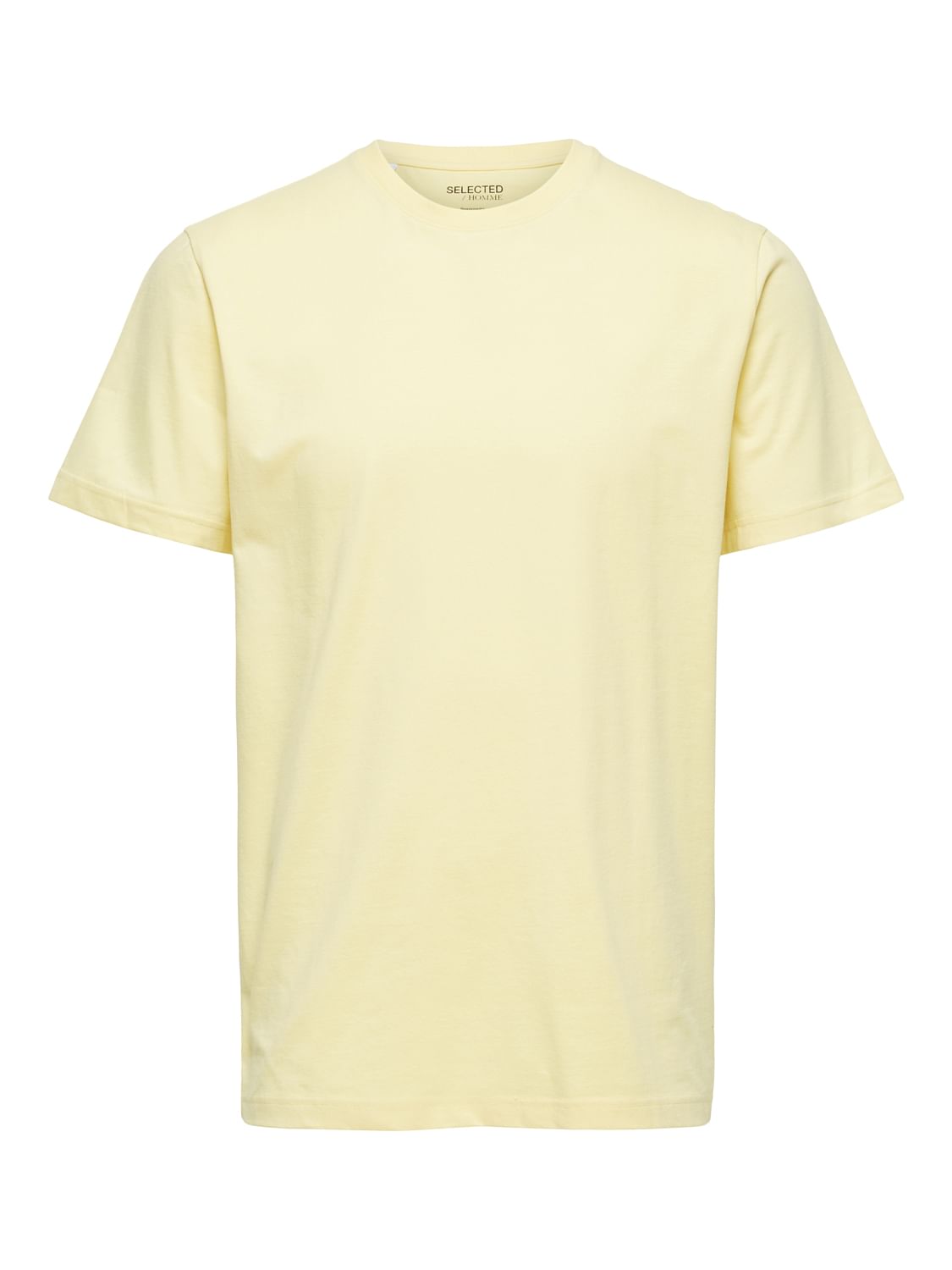 Yellow Organic Cotton Crew Neck T-Shirt