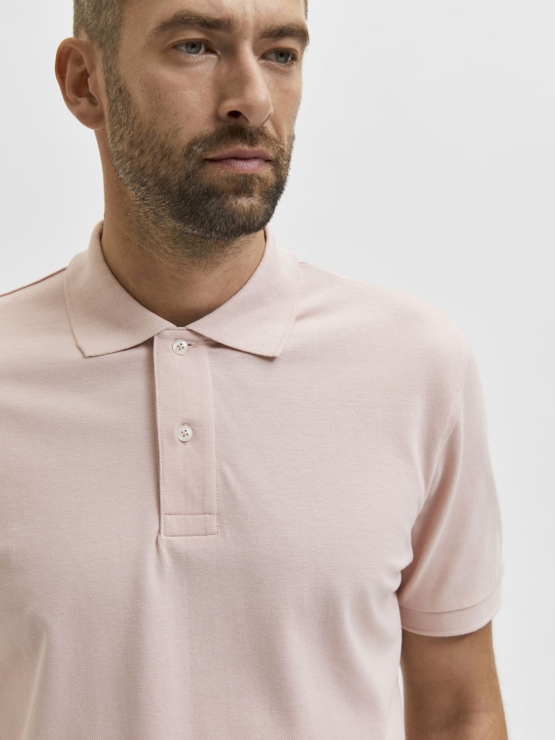 Pink Organic Cotton Polo Neck T-Shirt