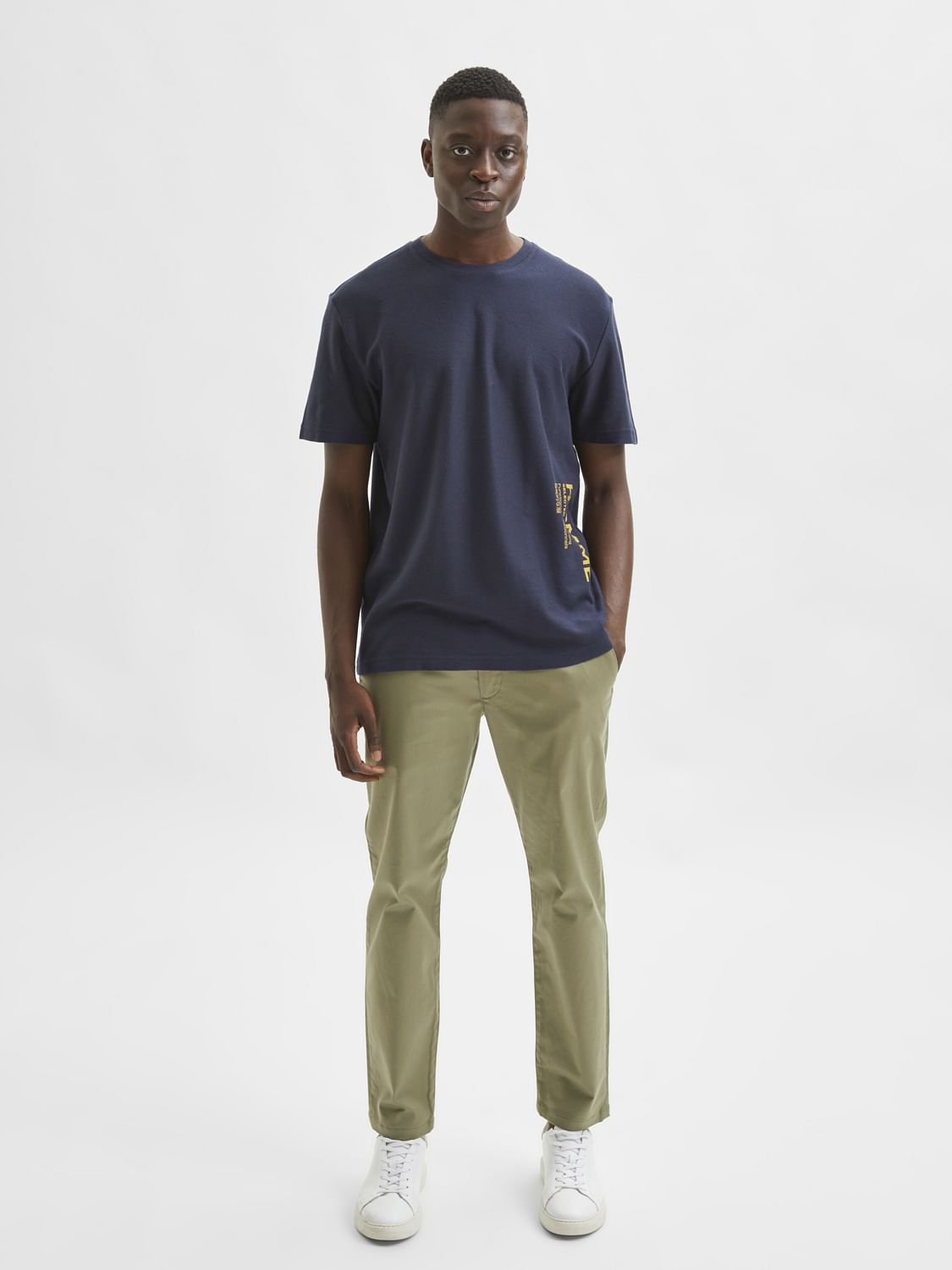 Green Mid Rise Chinos