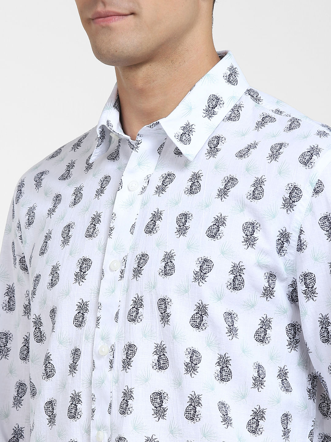 White Organic Cotton & Linen Blend Shirt