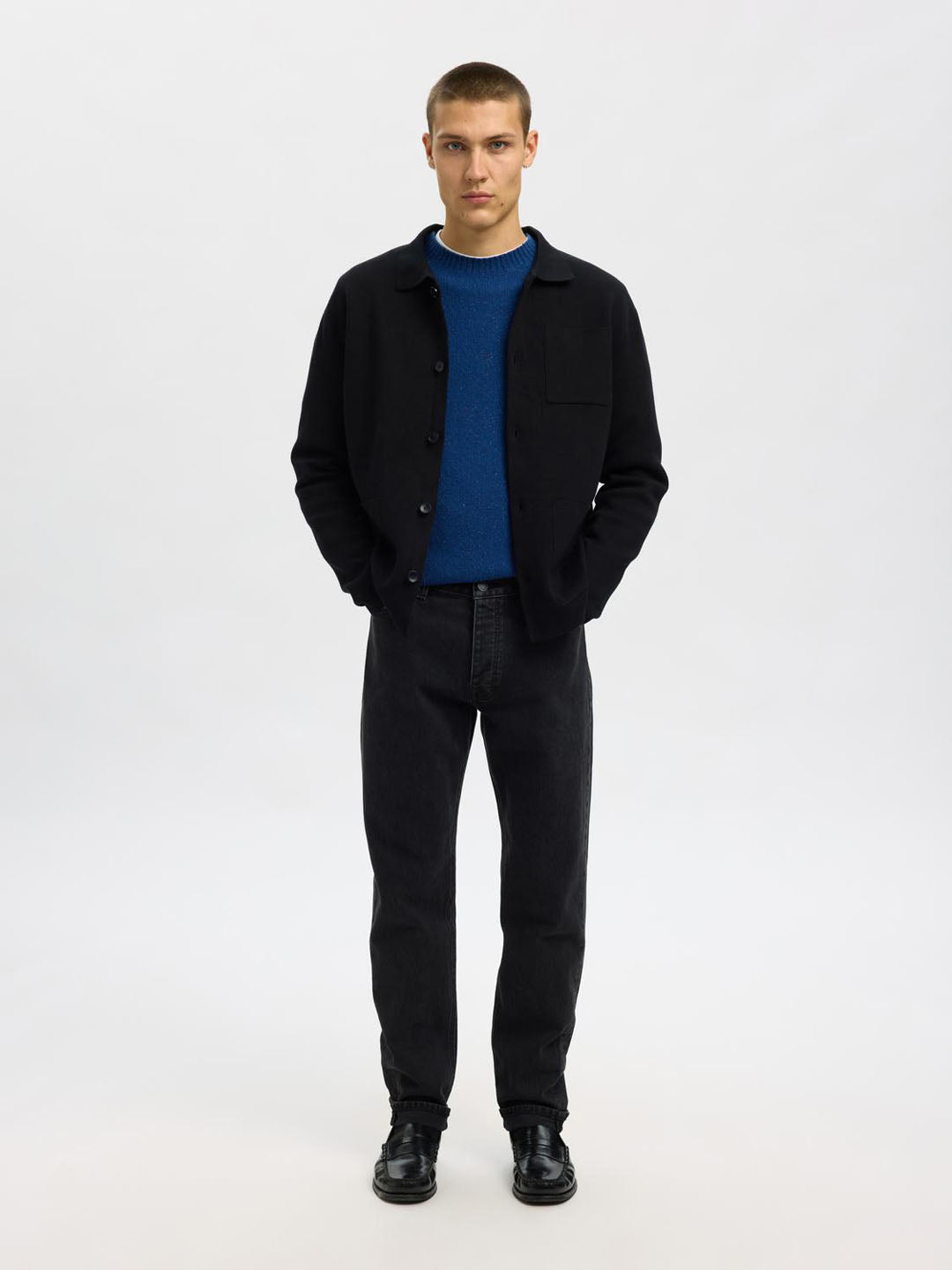 Black Organic Cotton Slim Fit Jeans