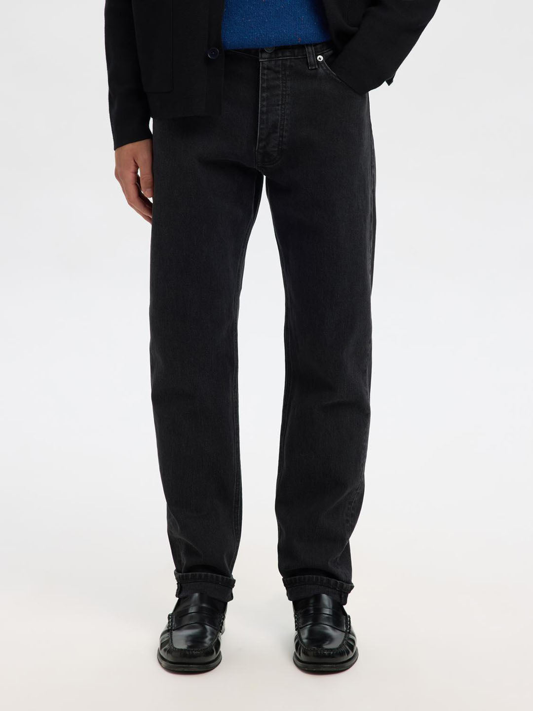 Black Organic Cotton Slim Fit Jeans