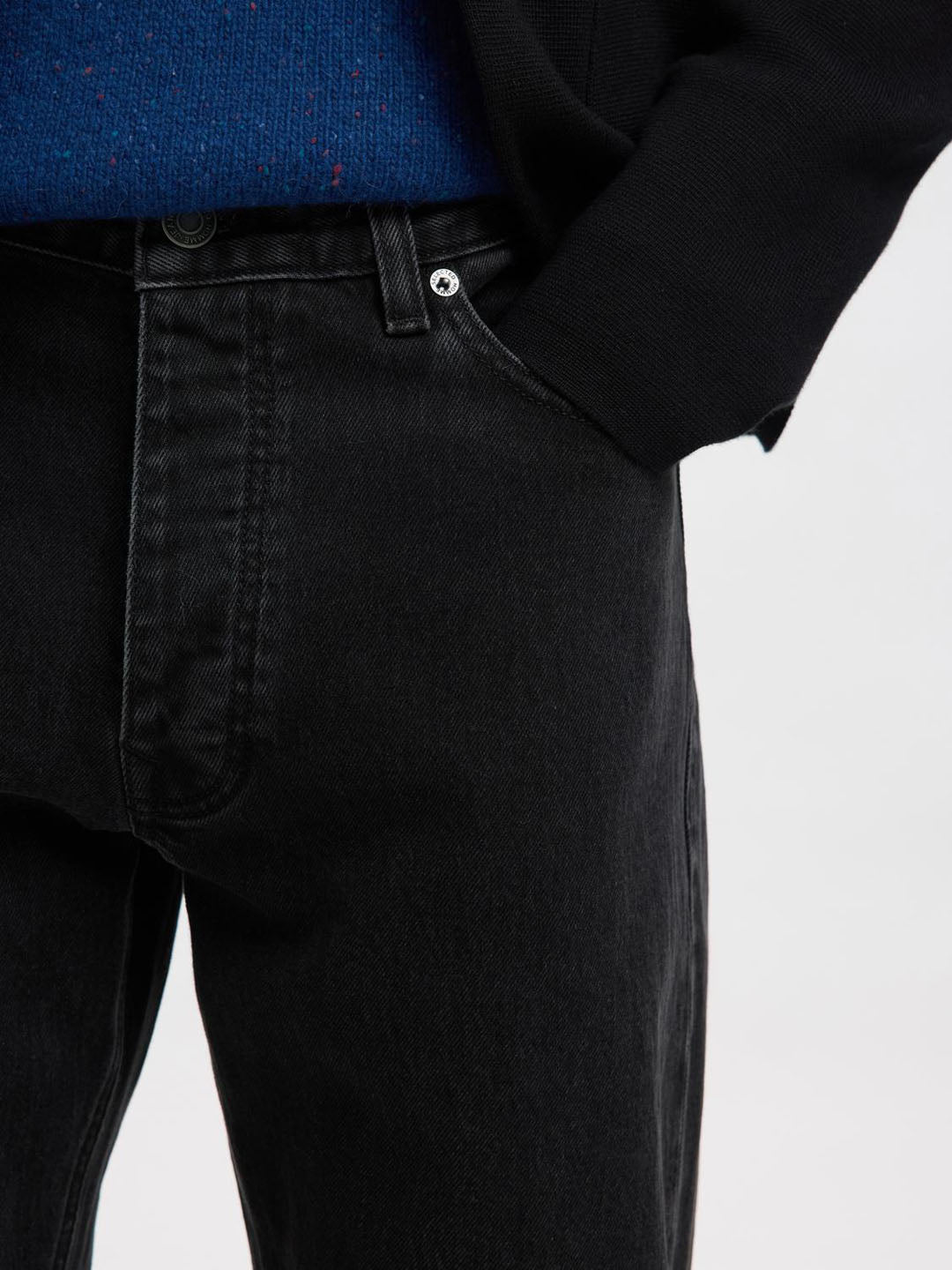 Black Organic Cotton Slim Fit Jeans