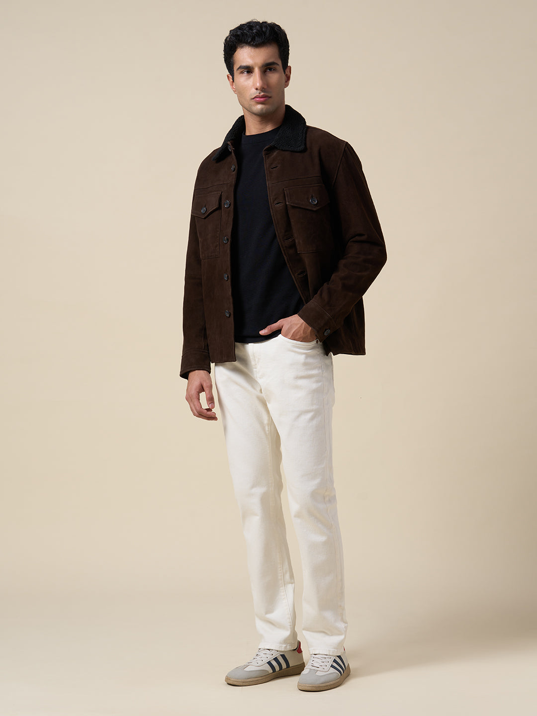 Organic Cotton Structured Pullover - Black