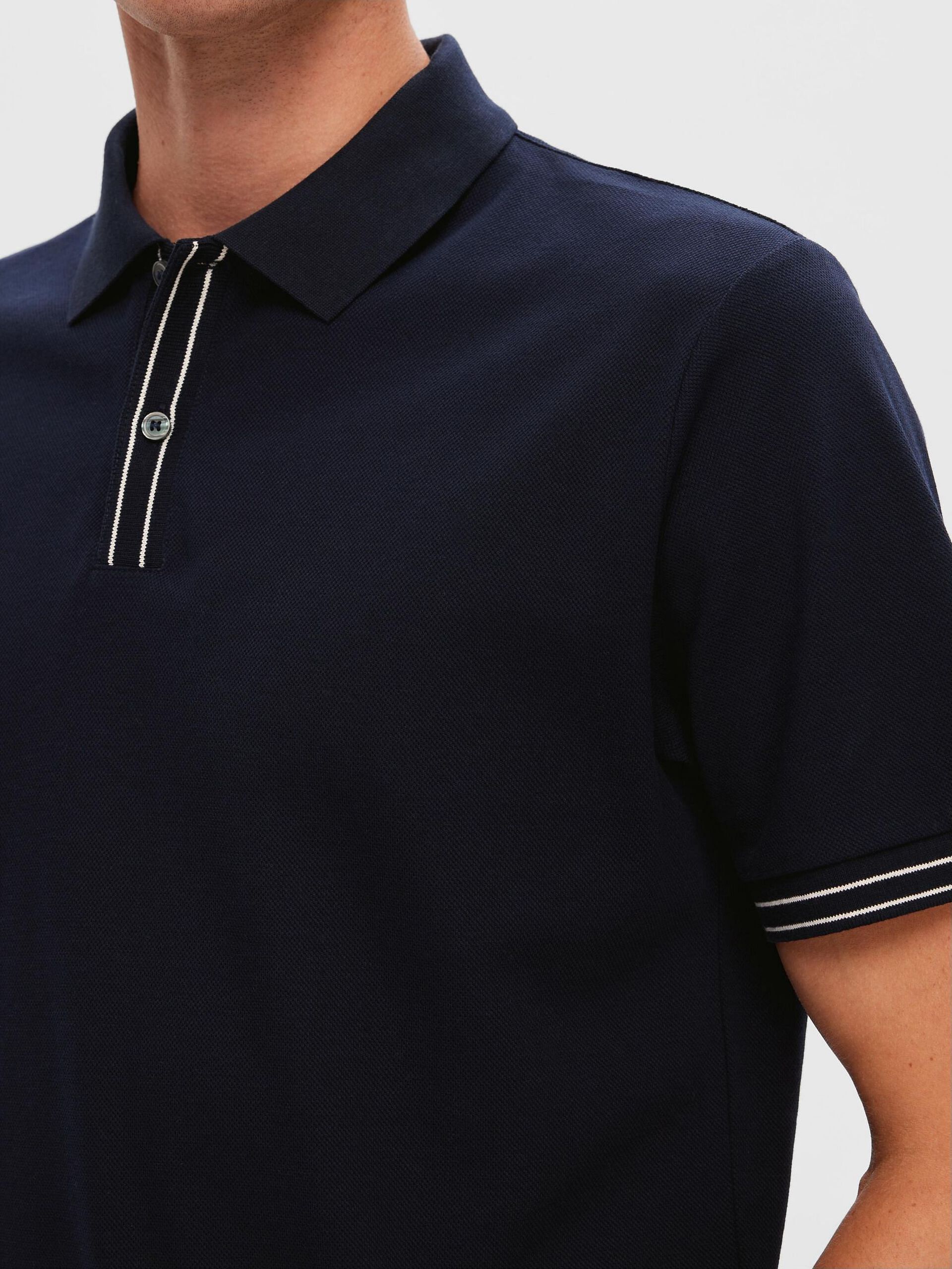 Dark Blue Piqu   Polo T-shirt