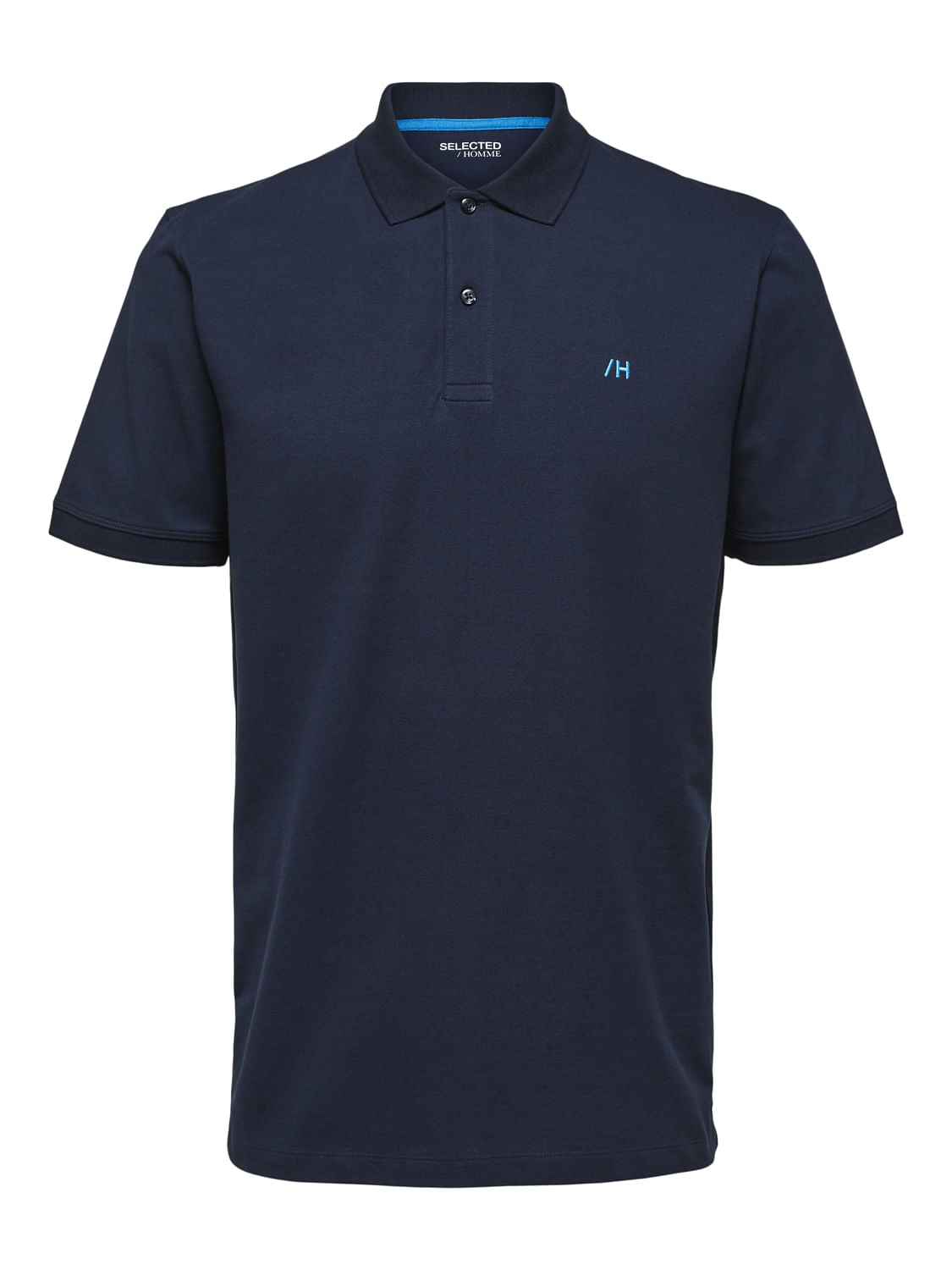 Blue Polo Neck T-Shirt