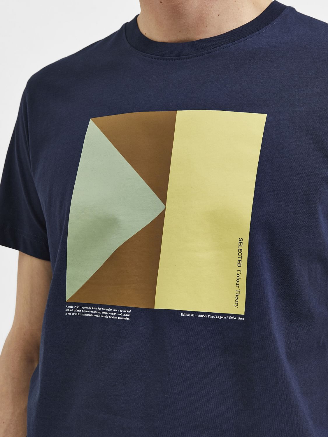 Navy Blue Graphic Print Crew Neck T-Shirt