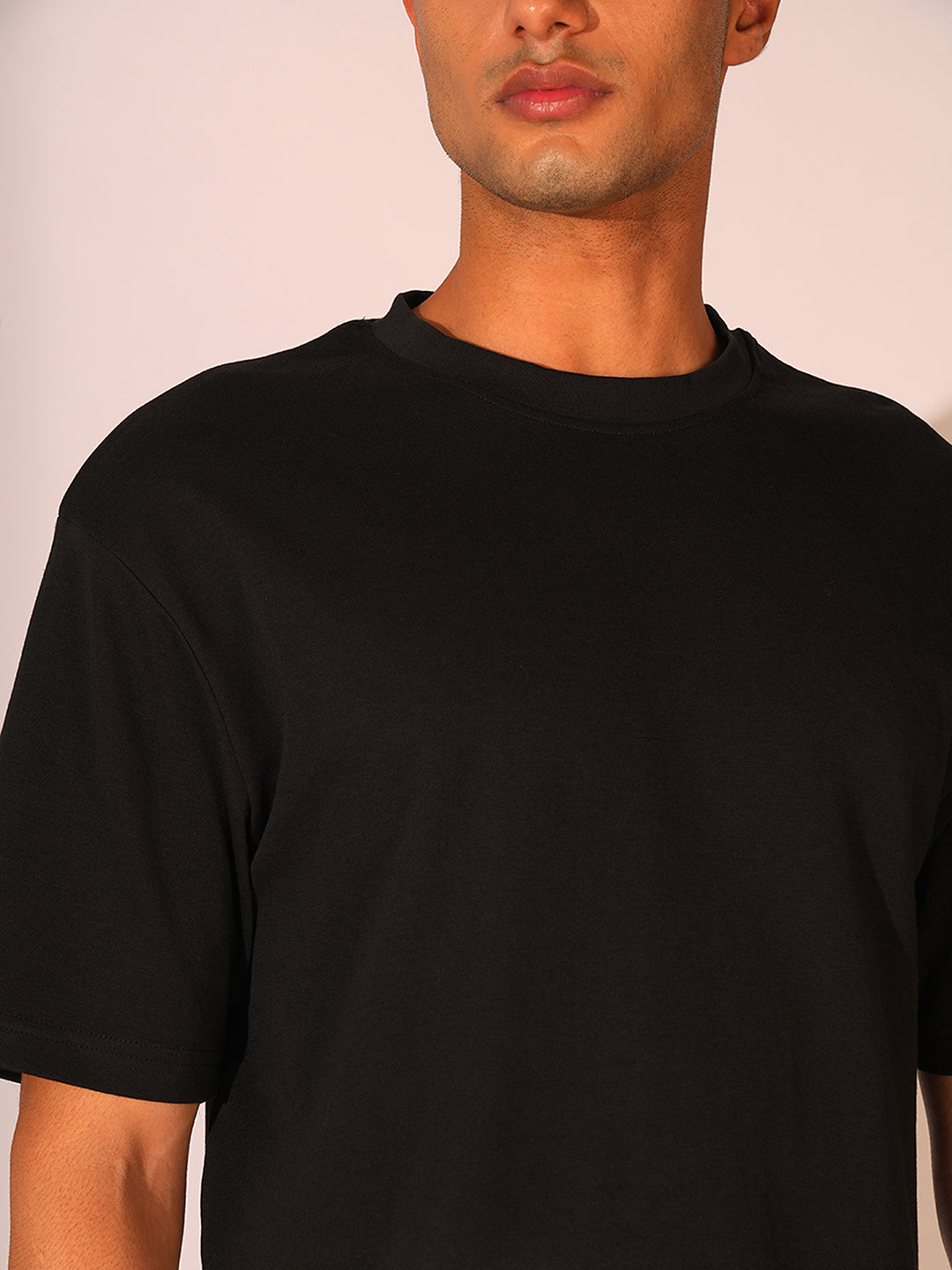 Buy Black Relaxed Fit T-shirt for Men Online